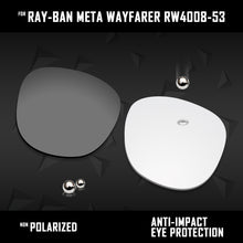 Load image into Gallery viewer, Anti Scratch Polarized Replacement Lenses for-Ray-Ban Meta Wayfarer RW4008-53 Options