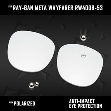 Load image into Gallery viewer, Anti Scratch Polarized Replacement Lenses for-Ray-Ban Meta Wayfarer RW4008-53 Options