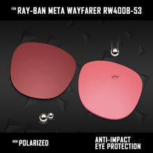 Load image into Gallery viewer, Anti Scratch Polarized Replacement Lenses for-Ray-Ban Meta Wayfarer RW4008-53 Options