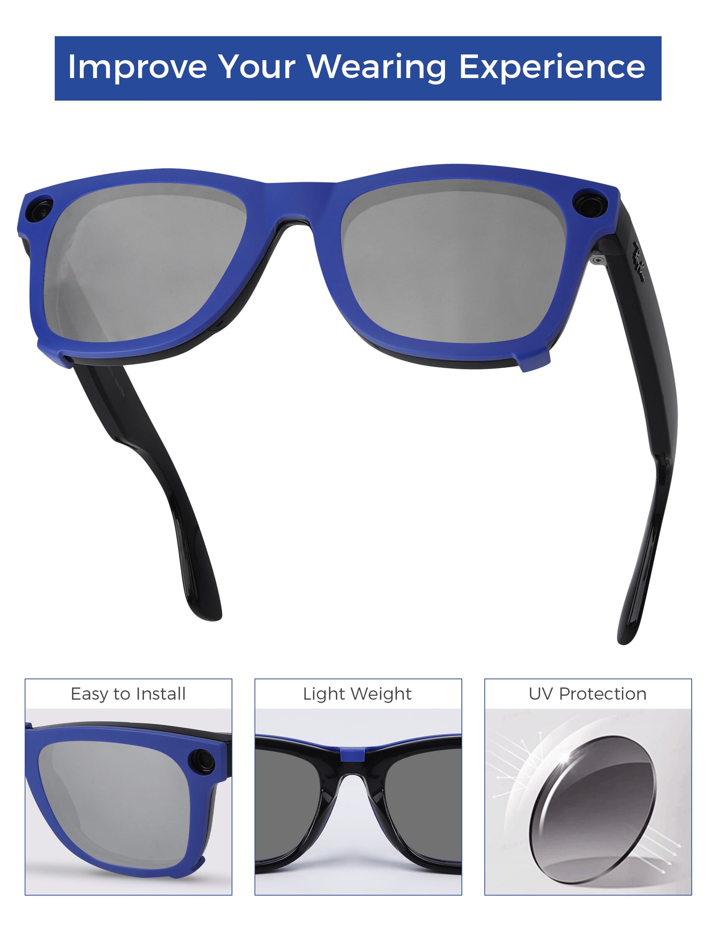 Silver Chrome MirrorX™-Blue