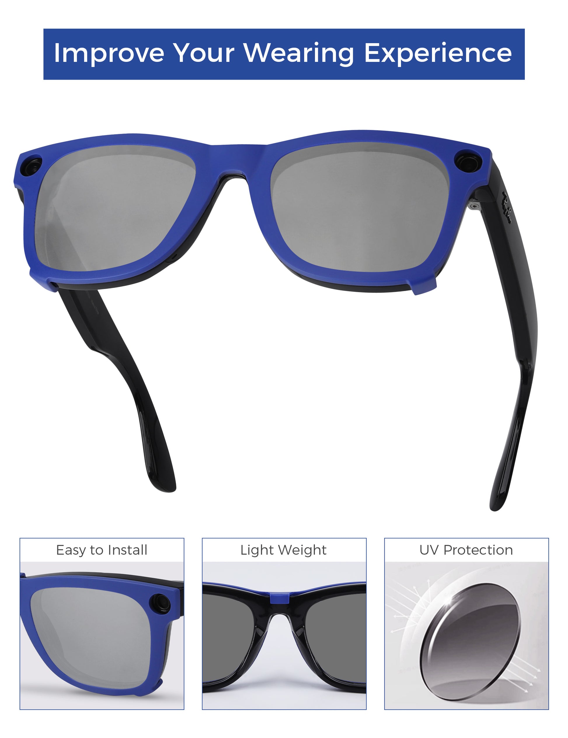 Silver Chrome MirrorX™-Blue