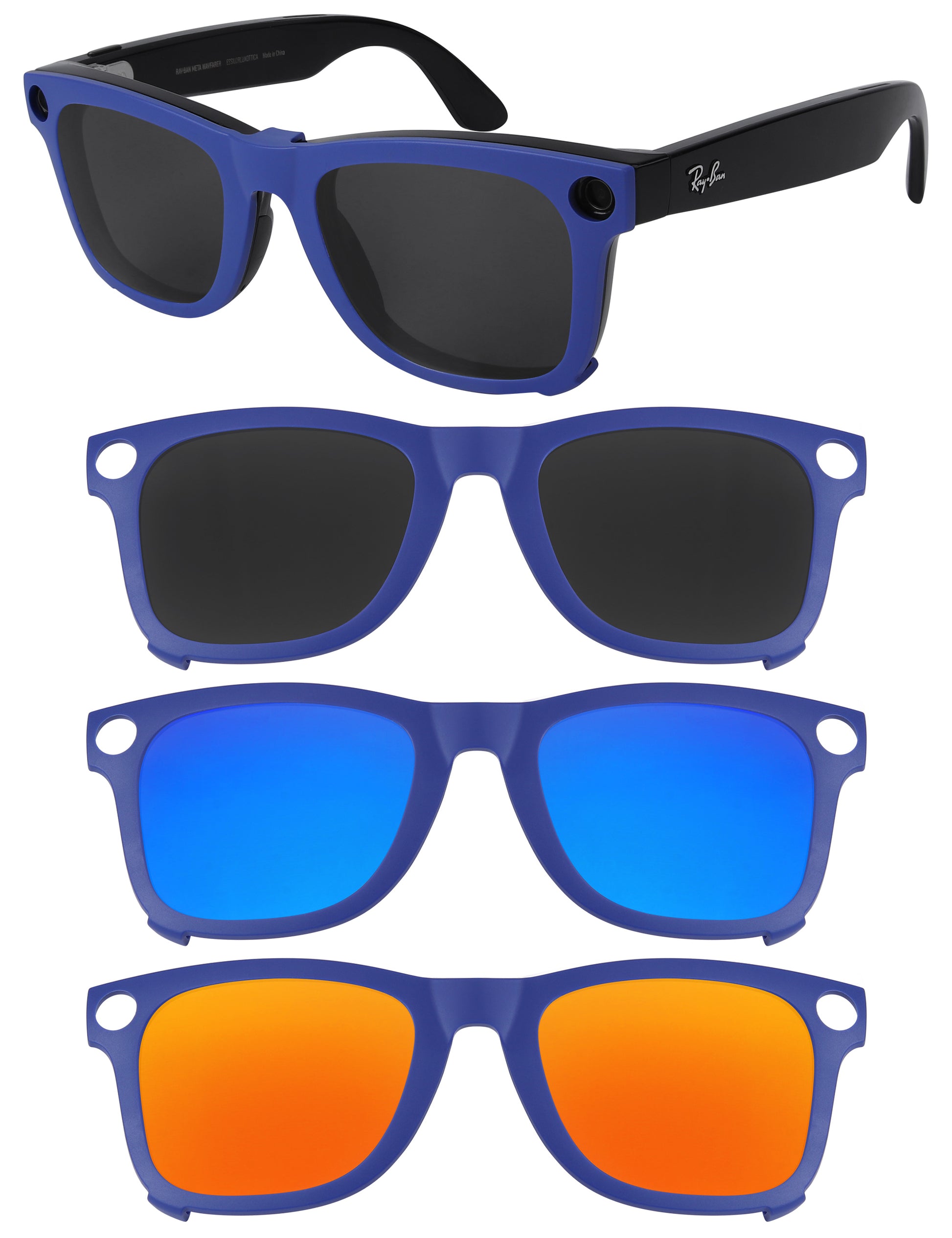 Dark Gray+Emerald Green MirrorX™-+Fire Red MirrorX™-Blue