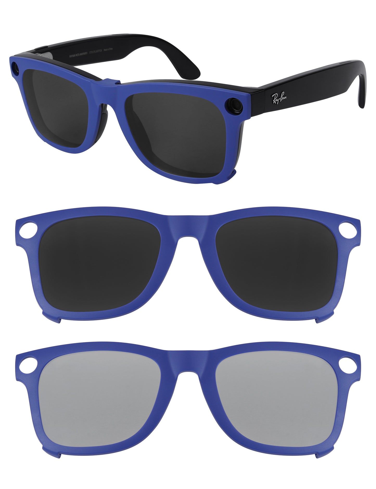 Dark Gray+Silver Chrome MirrorX™-Blue