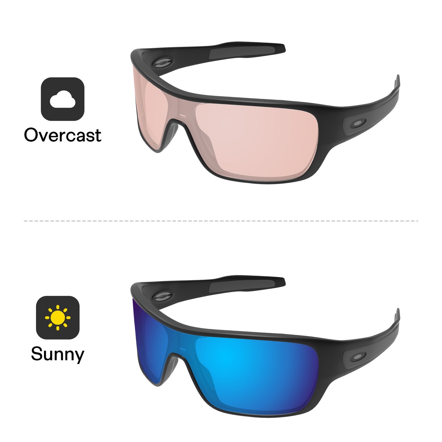 Performance Glacier Blue MirrorX™ Photochromic