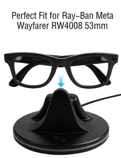 Glasses Charging Station for Ray-Ban Meta Wayfarer RW4008 53mm