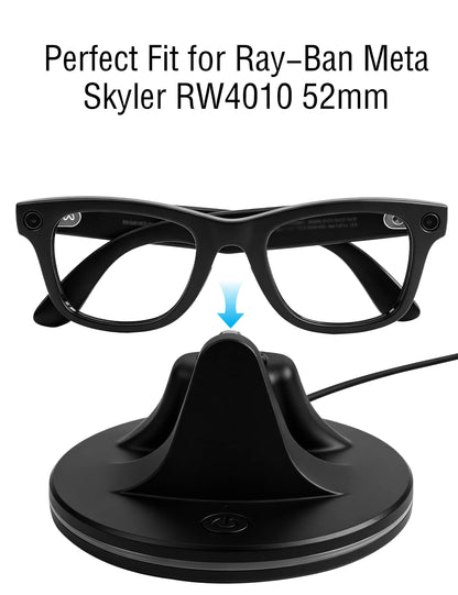 Glasses Charging Station for Ray-Ban Meta Skyler RW4010 52mm