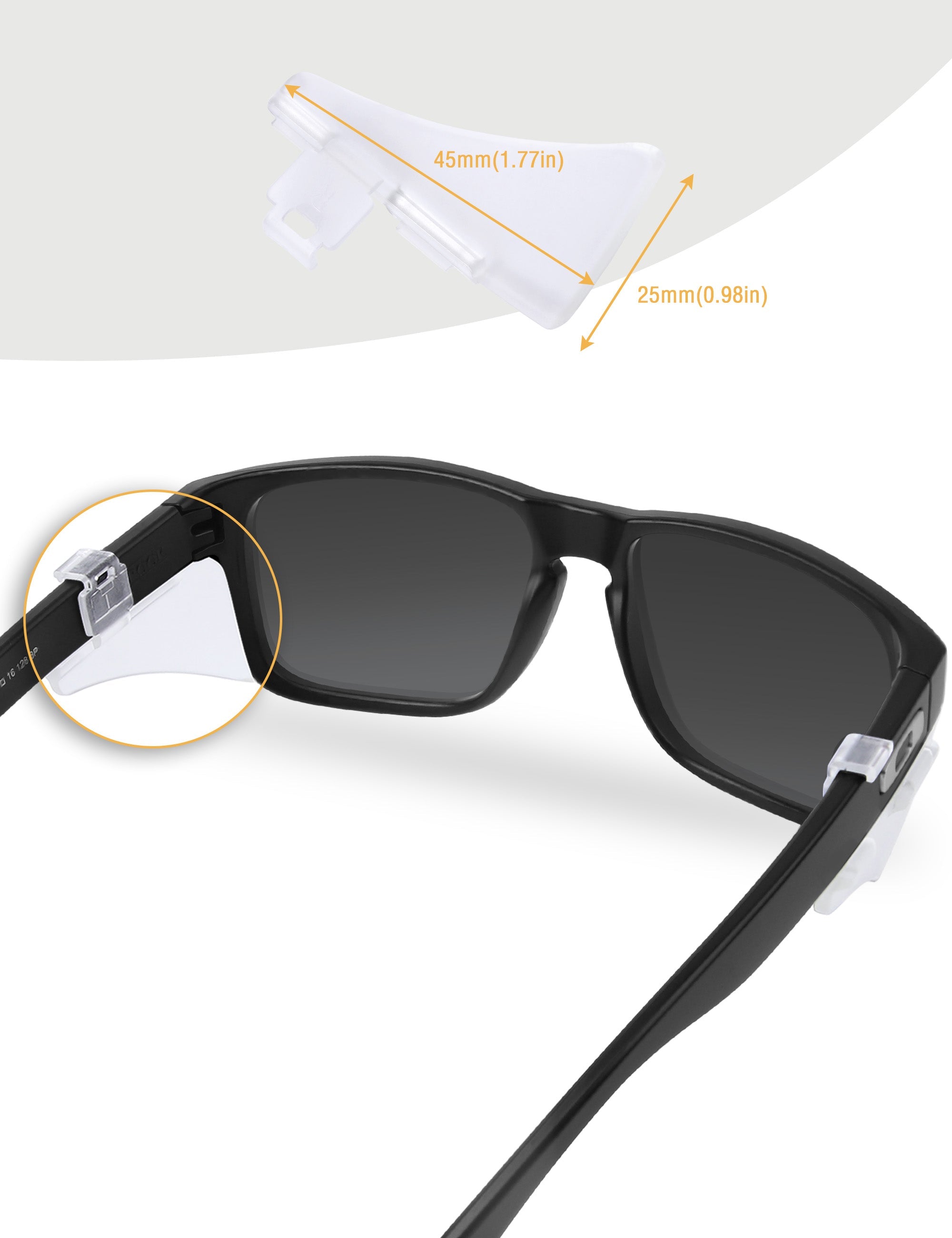 Glasses Side Shields for Oakley Holbrook RX OX8156 54mm Sunglasses