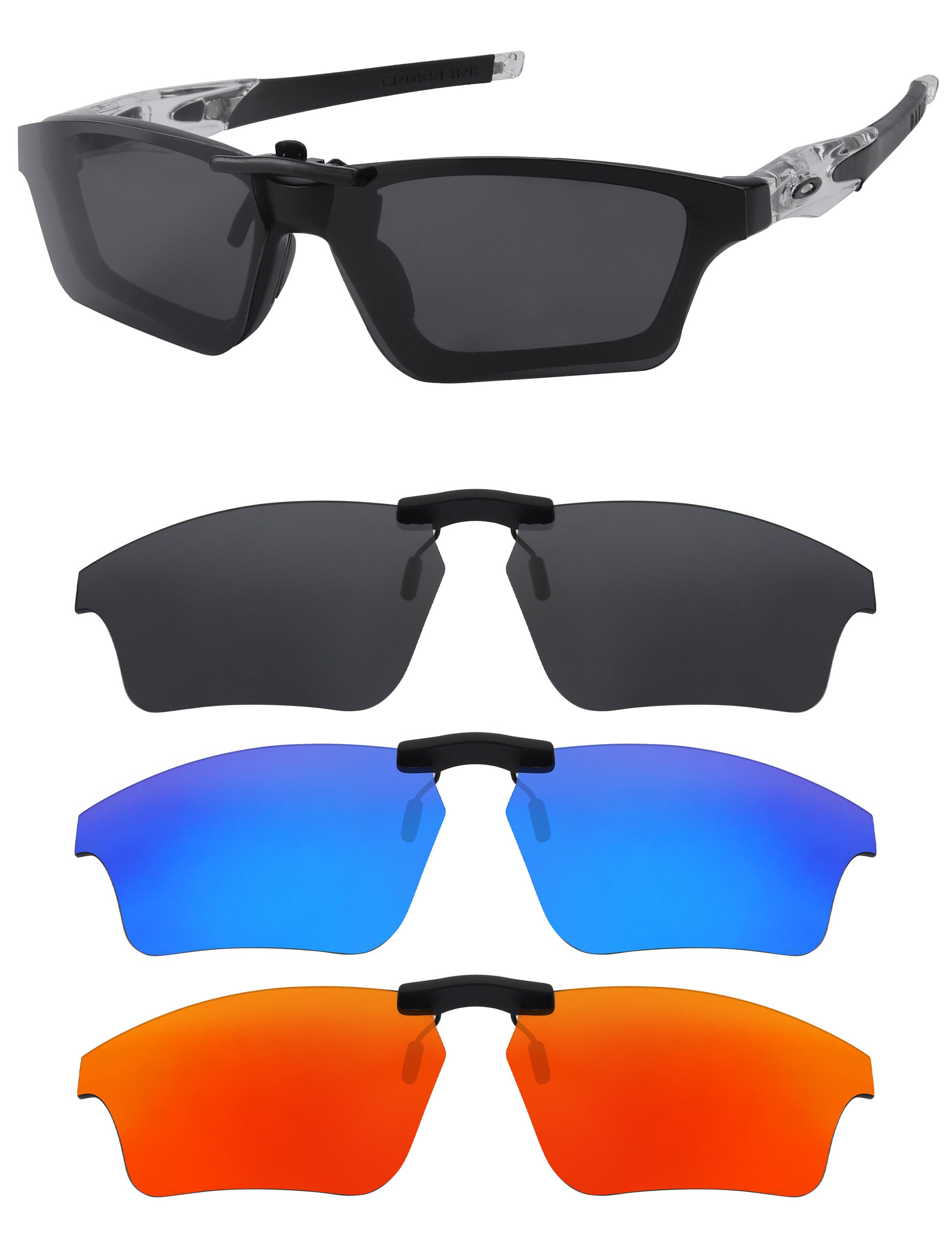 Dark Gray+Glacier Blue MirrorX™Fire Red MirrorX™