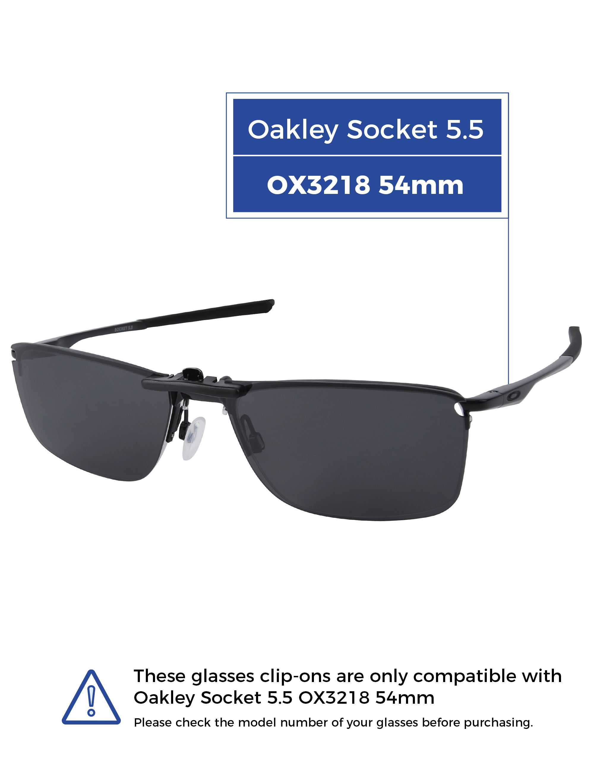 Custom Polarized Clip-on for Oakley Socket 5.5 OX3218 54mm