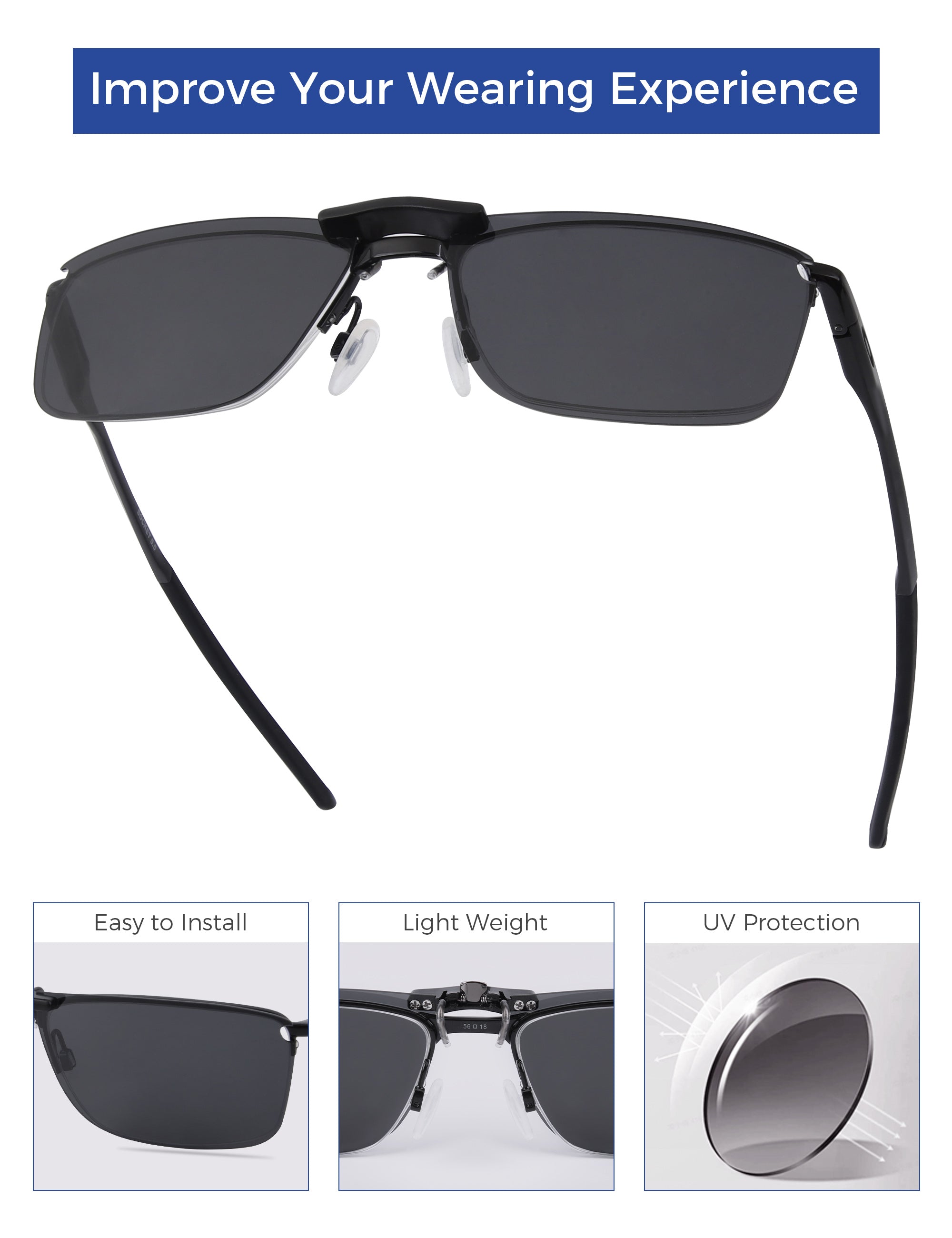 Custom Polarized Clip-on for Oakley Socket 5.5 OX3218 54mm