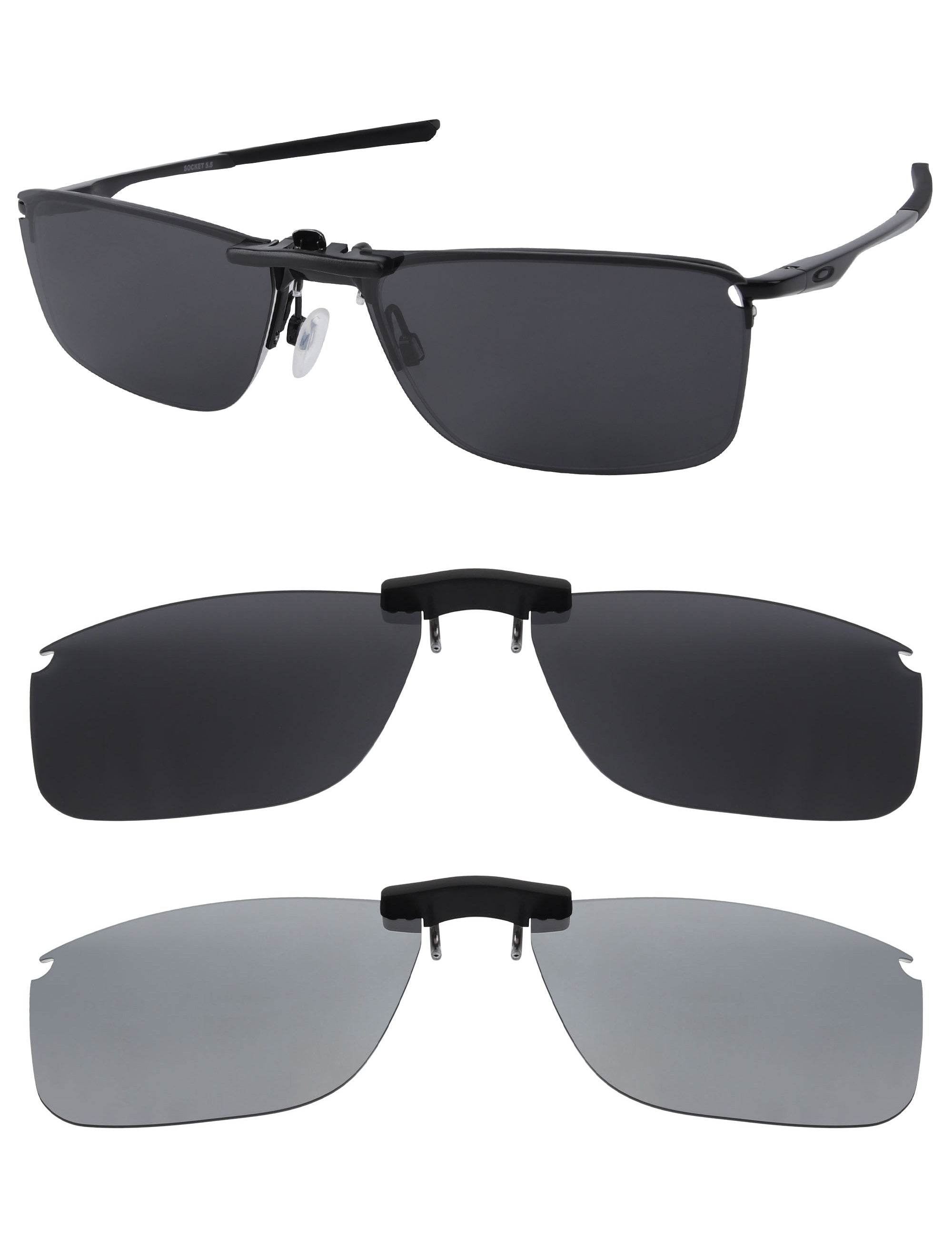 Custom Polarized Clip-on for Oakley Socket 5.5 OX3218 54mm