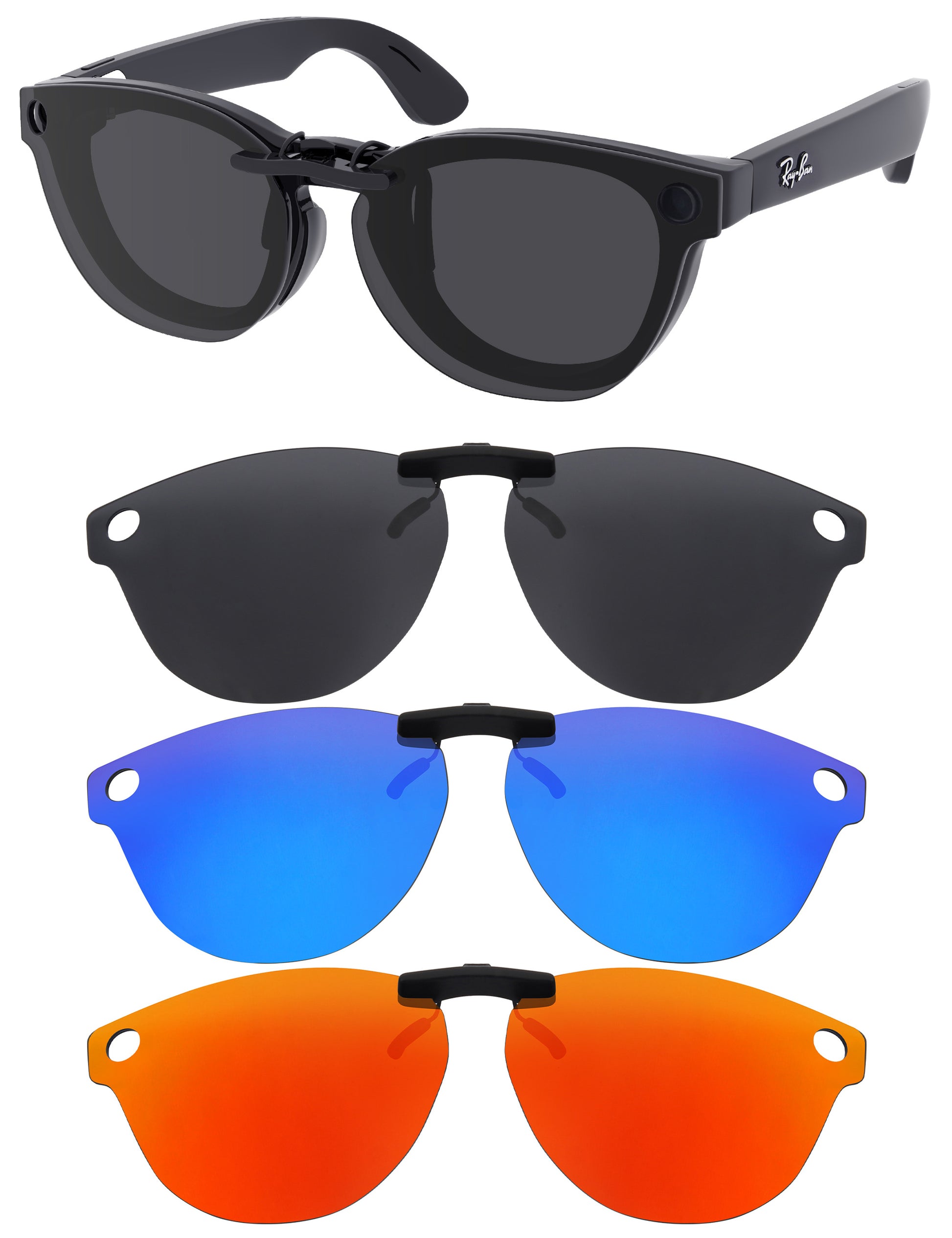 Dark Gray+Glacier Blue MirrorX™Fire Red MirrorX™