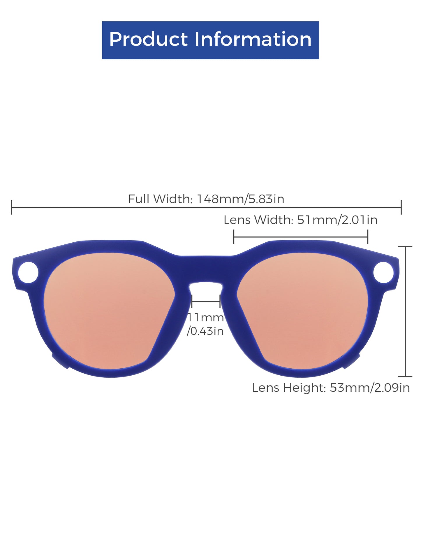 Rose Gold MirrorX™-Blue