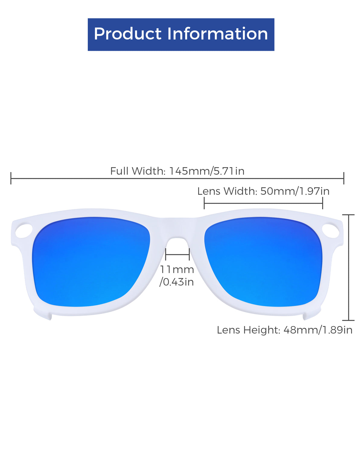 Glacier Blue Mirror™-White