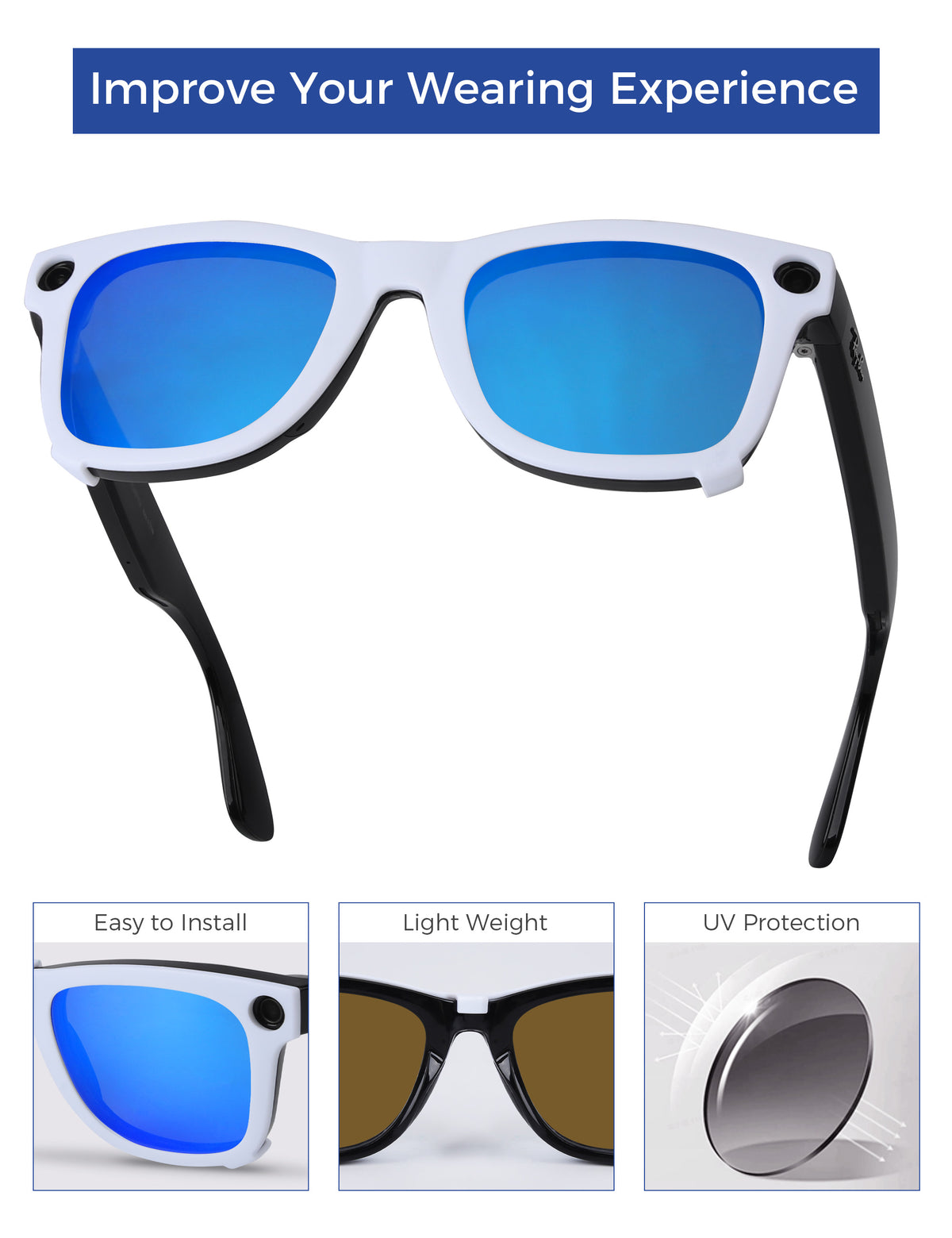 Glacier Blue Mirror™-White