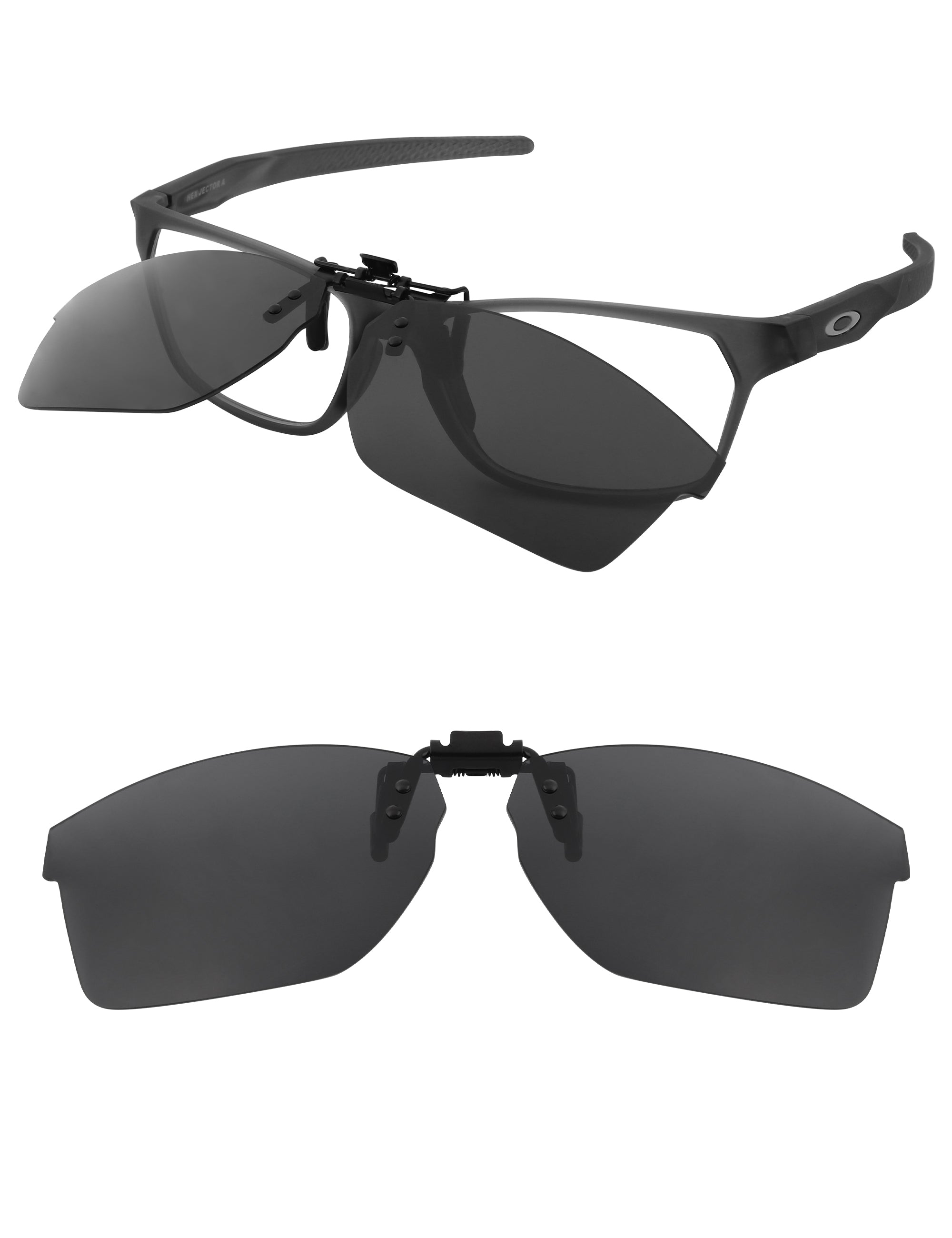Custom Polarized Clip-on for Oakley Hex Jector (A) OX8174F 56mm