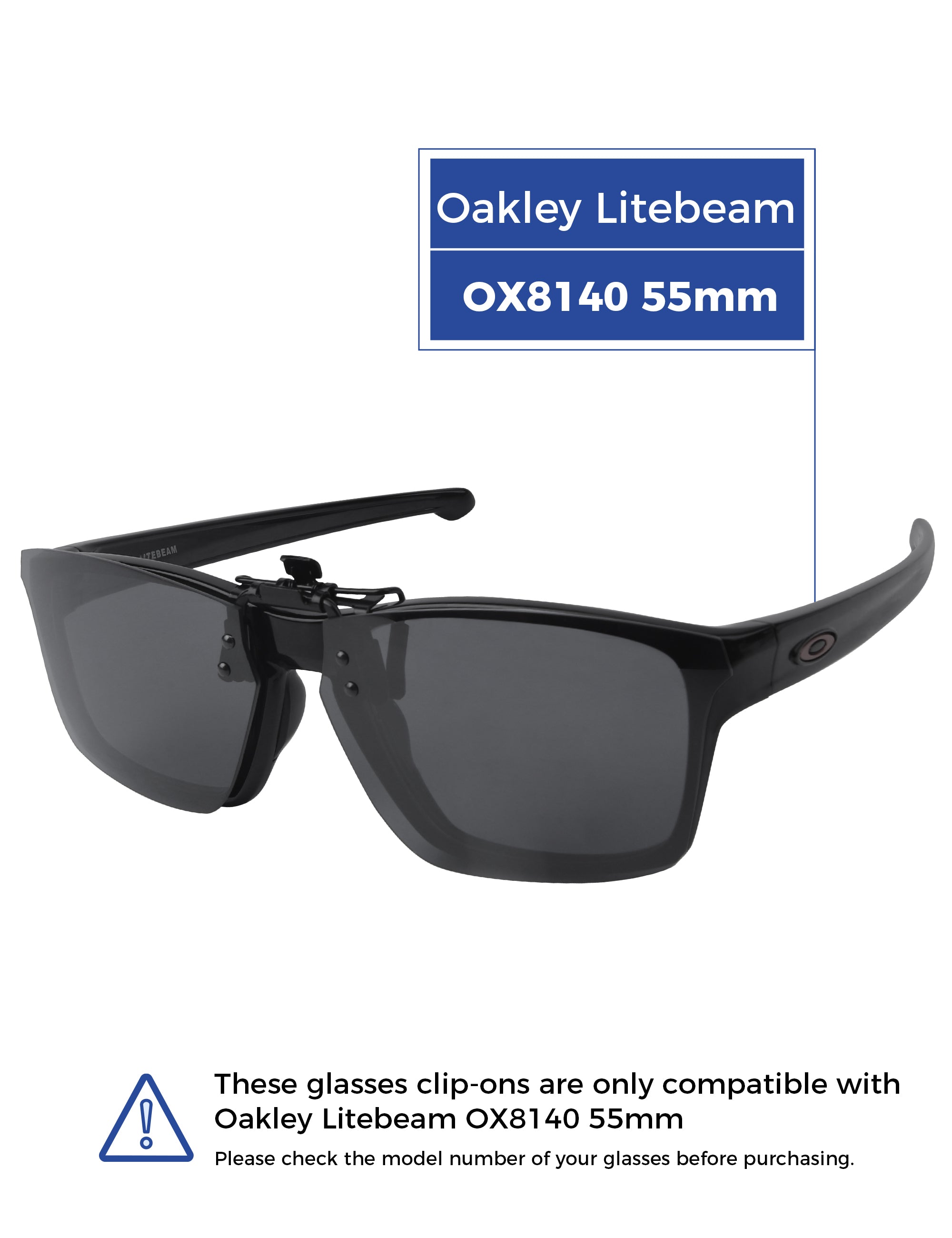 Custom Polarized Clip-on for Oakley Litebeam OX8140 55mm