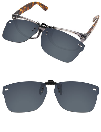 Polarized Flip-up Clip-on for Ray-Ban New Wayfarer RB5184 54mm