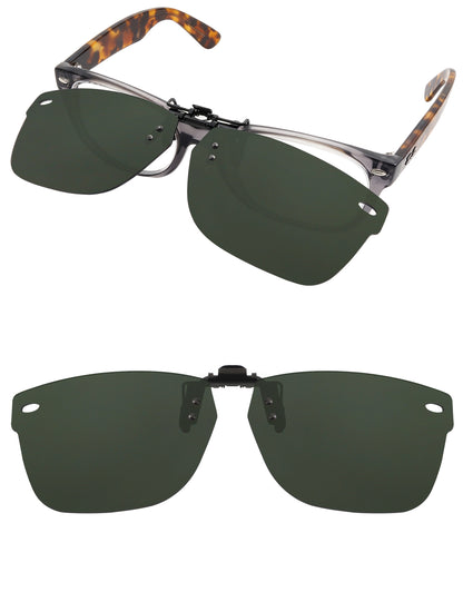 Polarized Flip-up Clip-on for Ray-Ban New Wayfarer RB5184 54mm