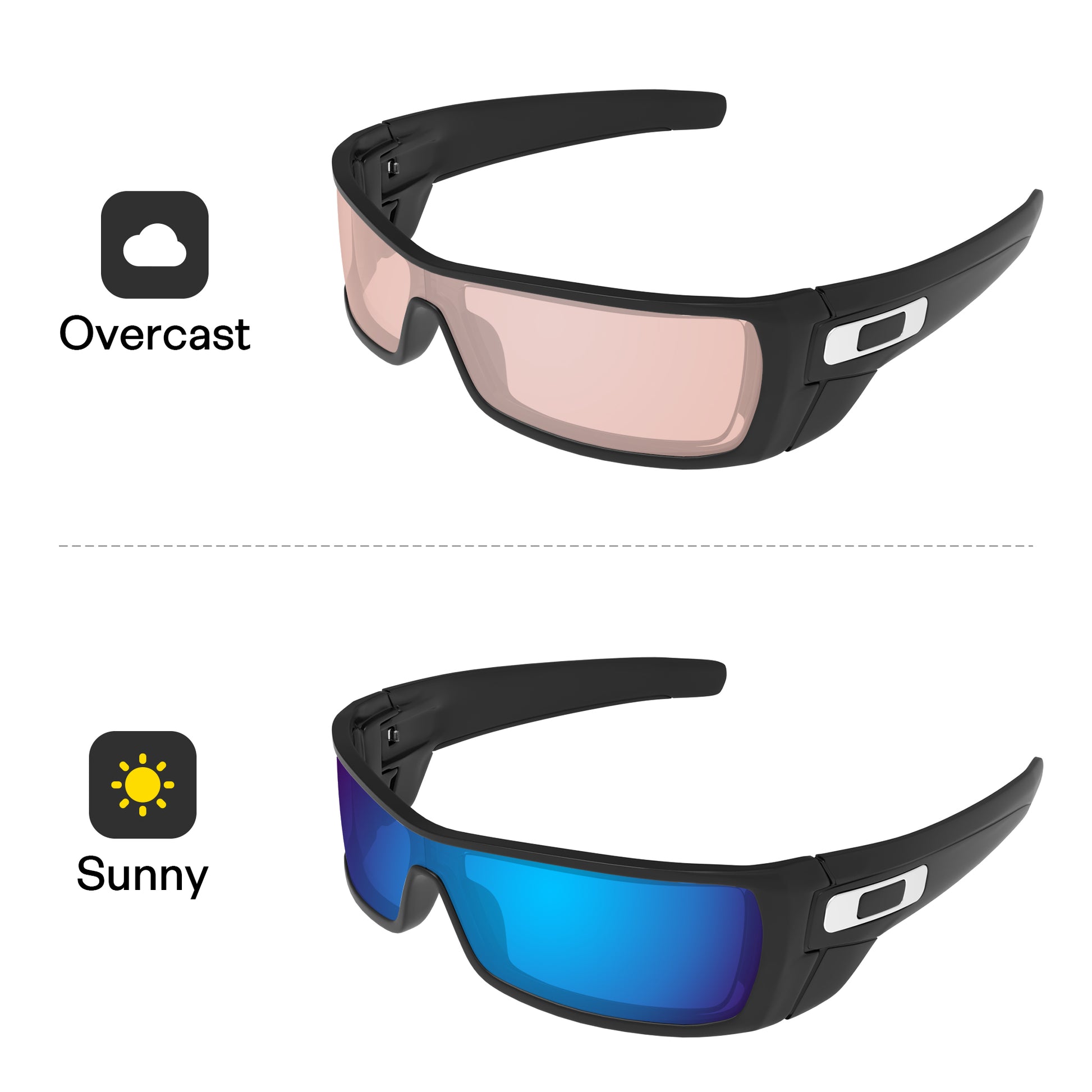 Performance Glacier Blue MirrorX™ Photochromic