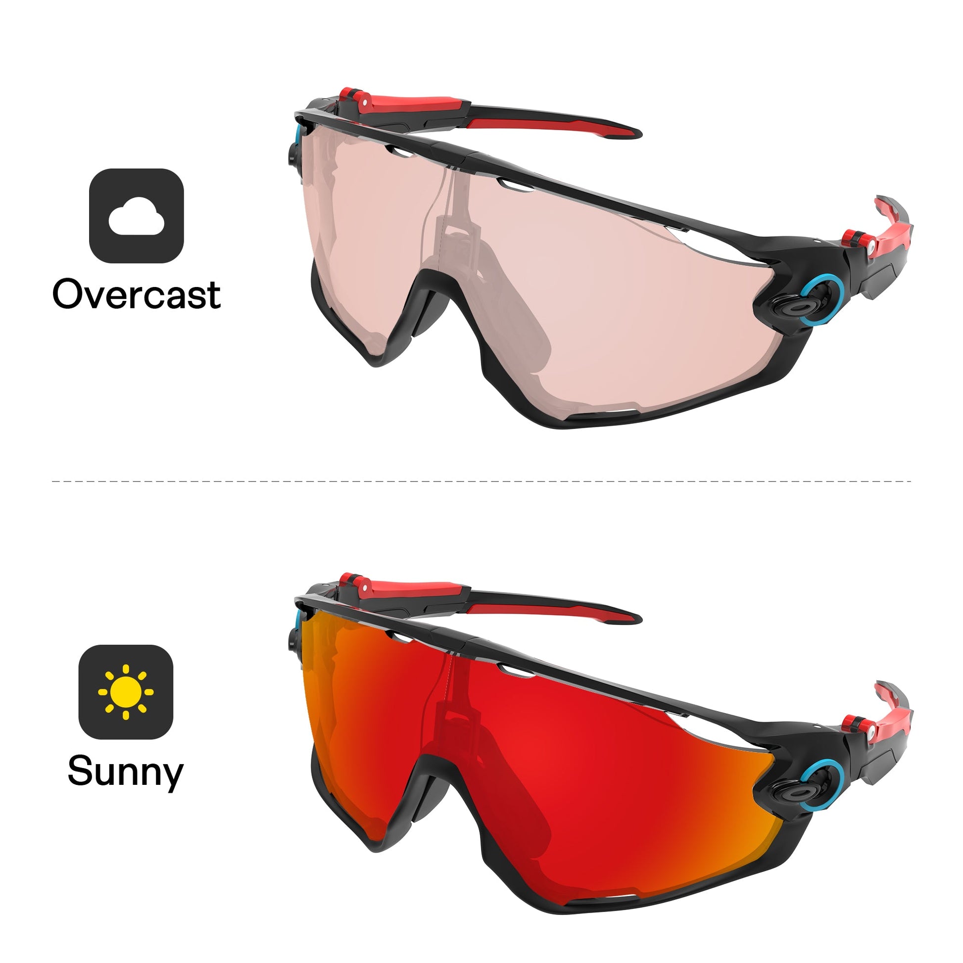 Performance Fire Red MirrorX™ Photochromic