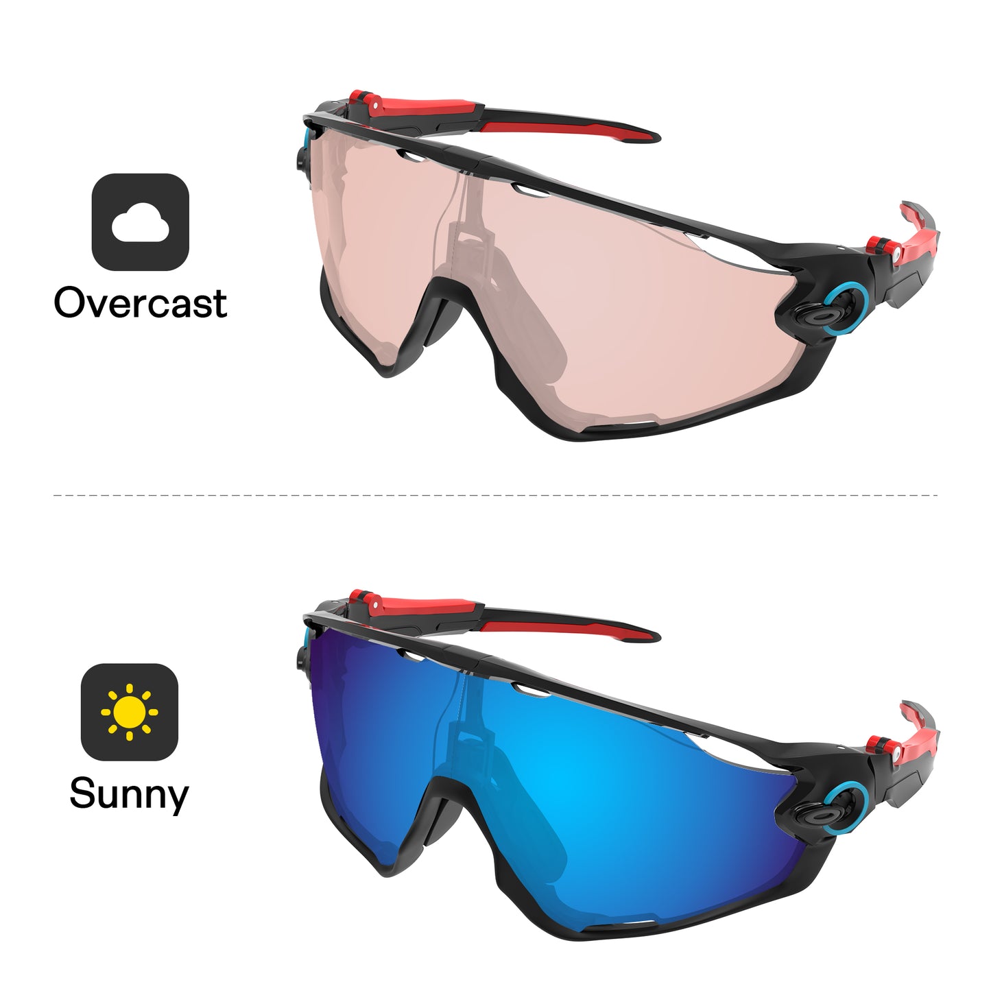 Performance Glacier Blue MirrorX™ Photochromic