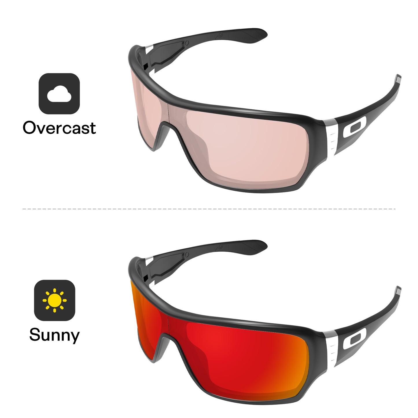Performance Fire Red MirrorX™ Photochromic