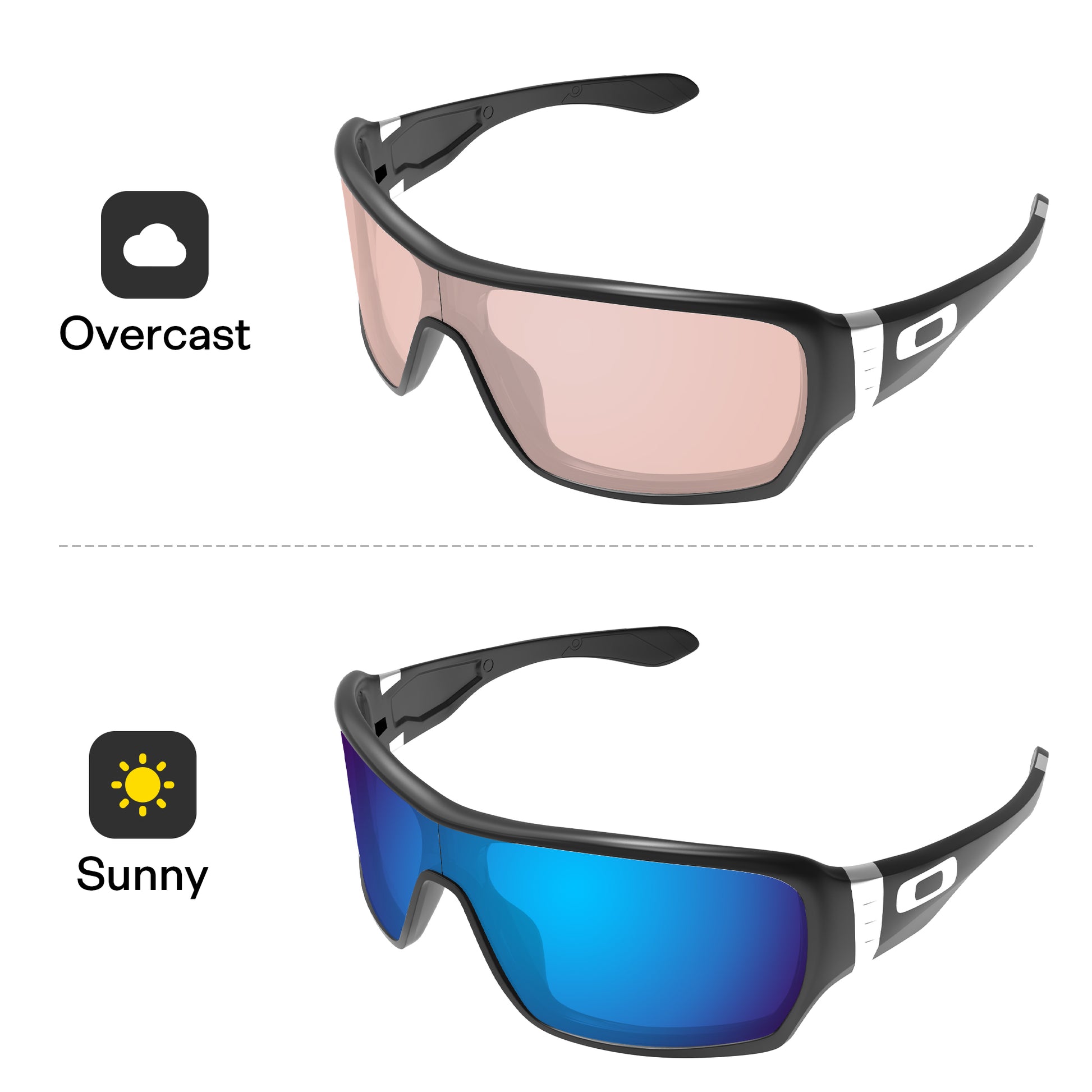 Performance Glacier Blue MirrorX™ Photochromic