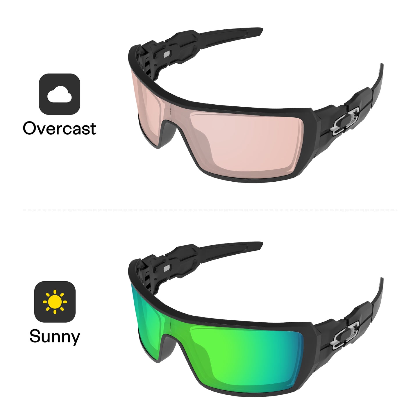 Performance Emerald Green MirrorX™ Photochromic