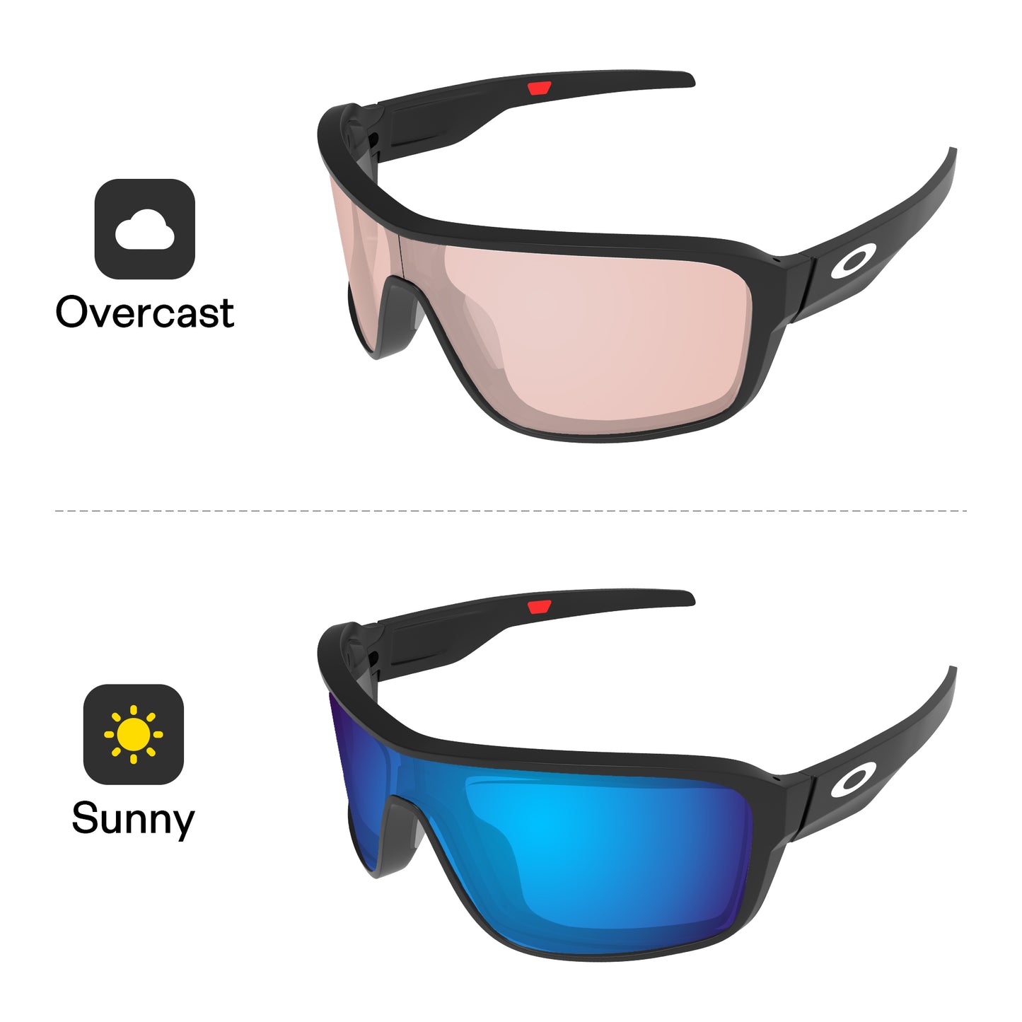 Performance Glacier Blue MirrorXâ„?Photochromic