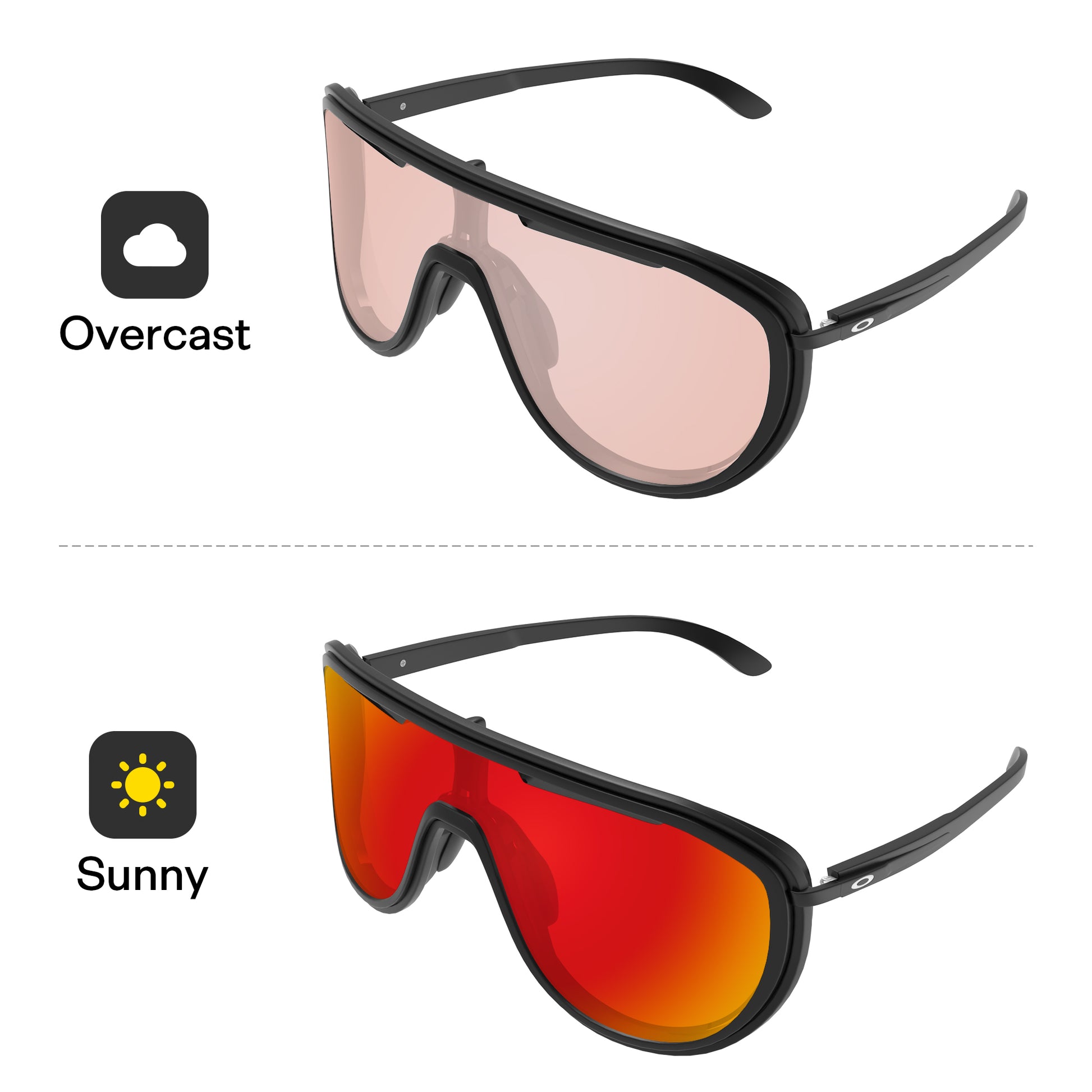 Performance Fire Red MirrorX™ Photochromic
