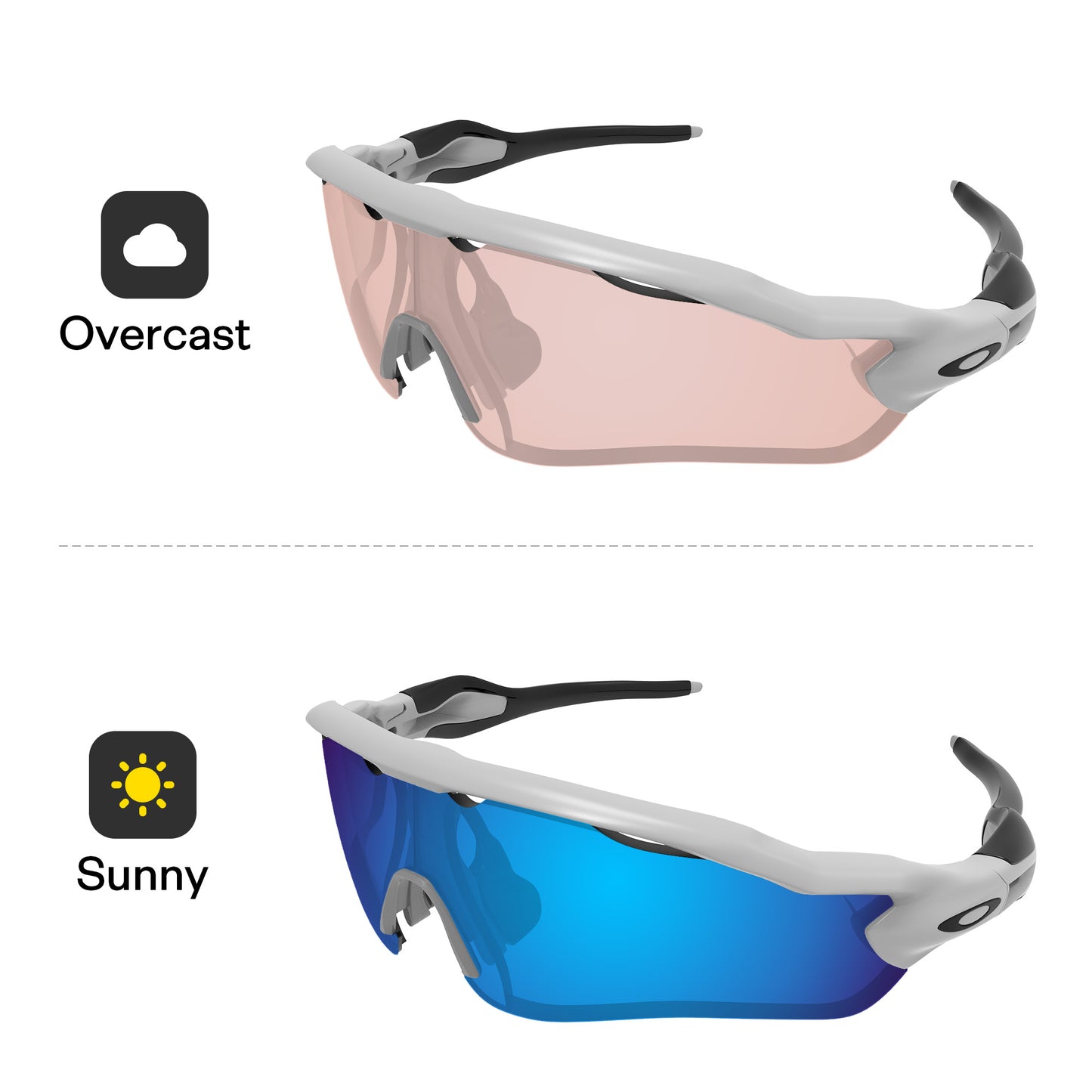 Performance Glacier Blue MirrorX™ Photochromic