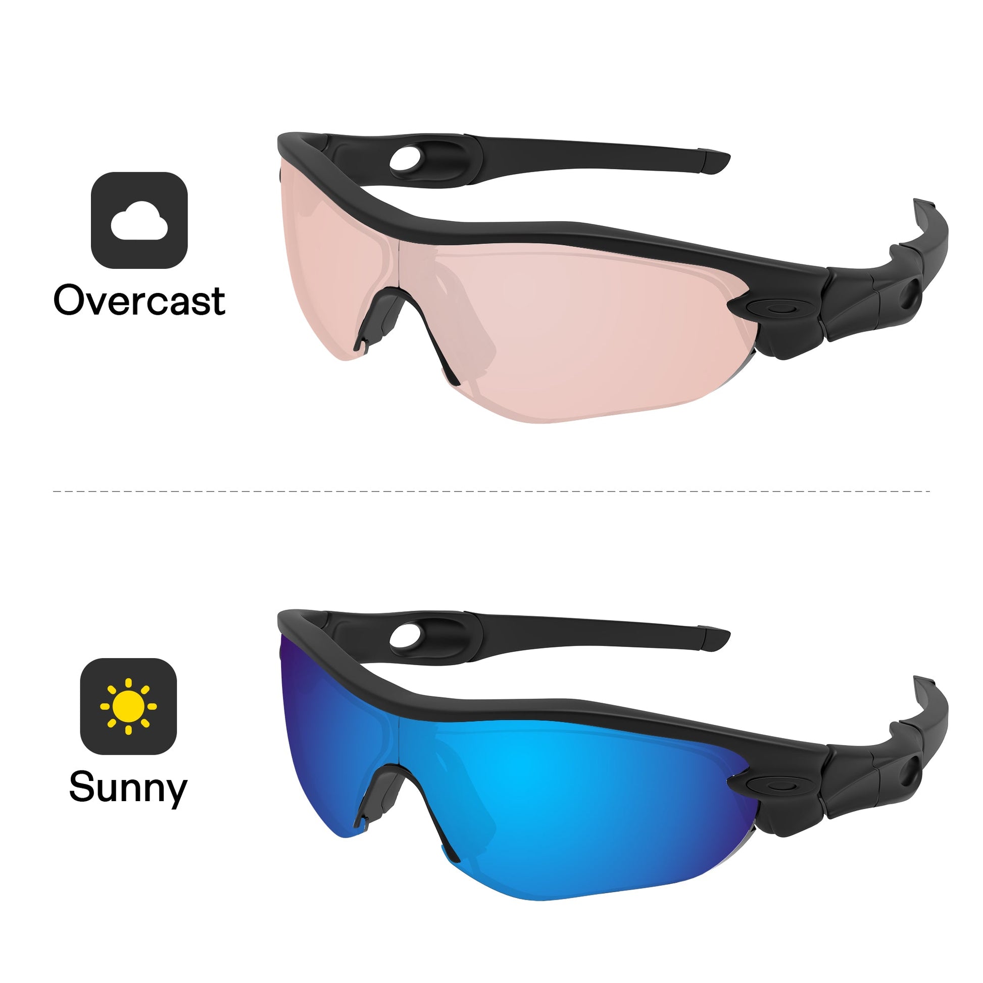 Performance Glacier Blue MirrorX™ Photochromic