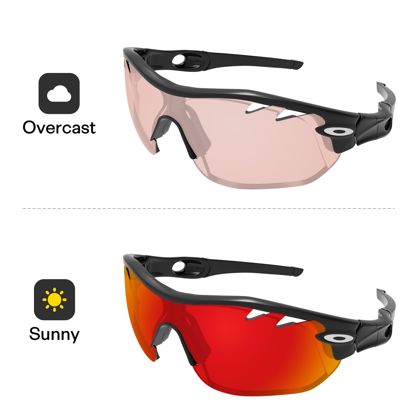 Performance Fire Red MirrorX™ Photochromic