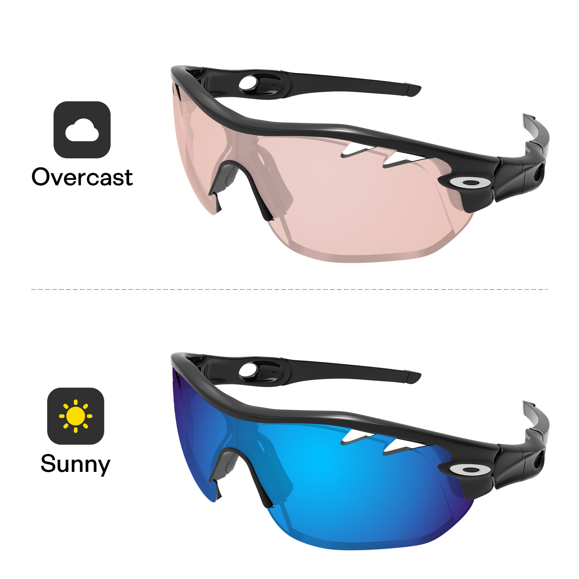 Performance Glacier Blue MirrorX™ Photochromic