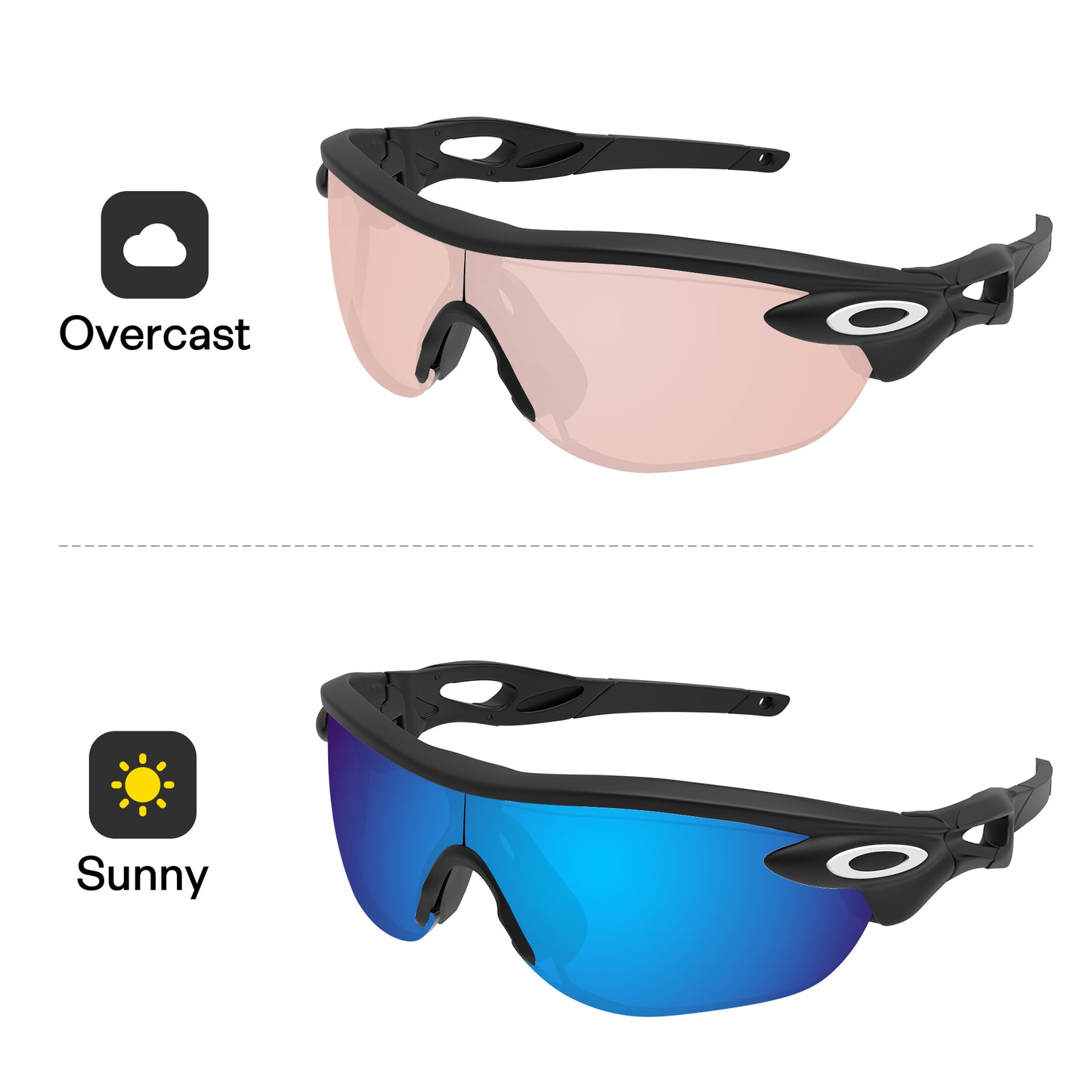 Performance Glacier Blue MirrorX™ Photochromic