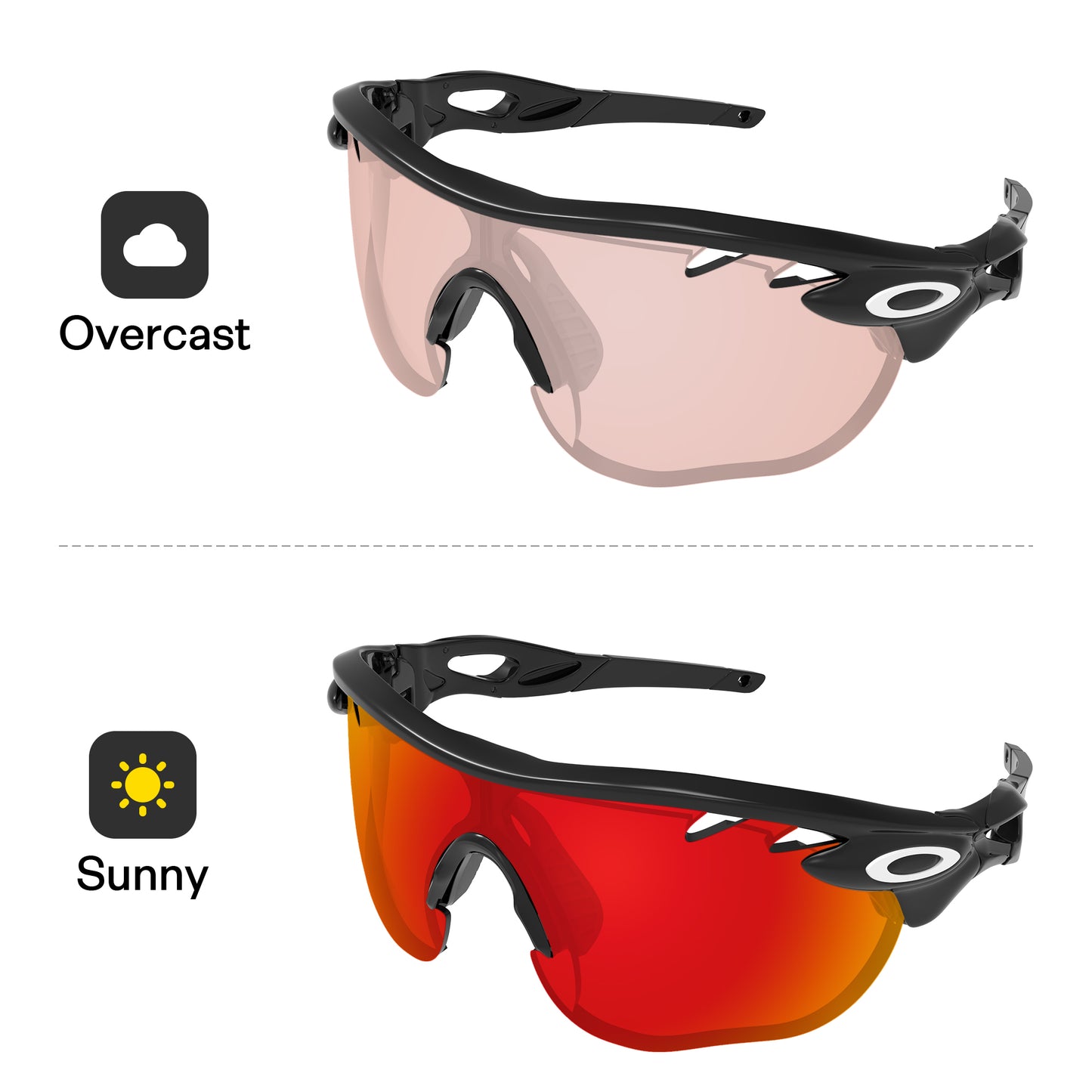 Performance Fire Red MirrorX™ Photochromic