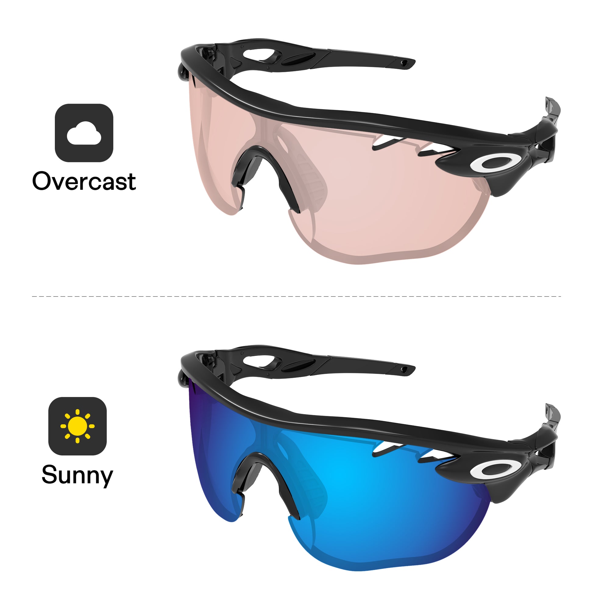 Performance Glacier Blue MirrorX™ Photochromic