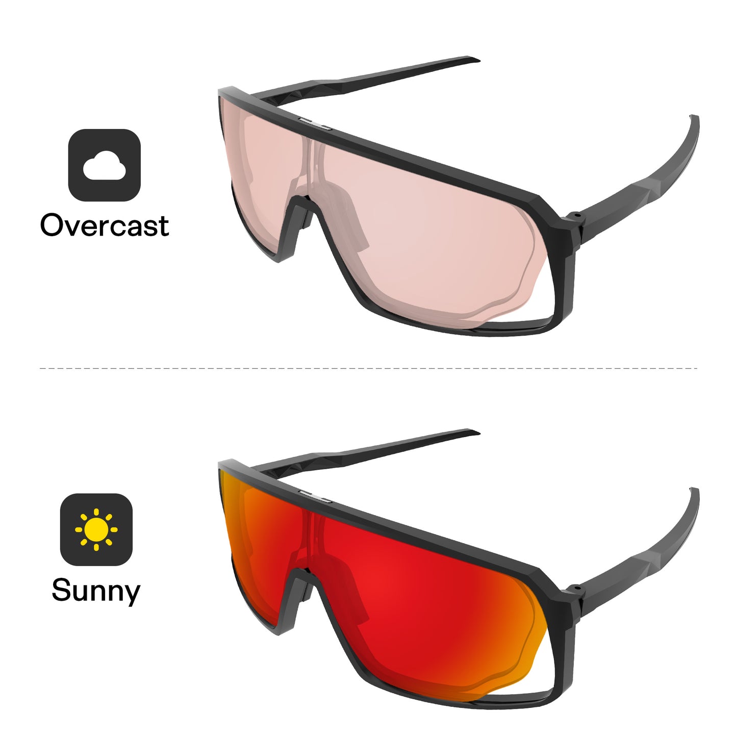 Performance Fire Red MirrorX™ Photochromic