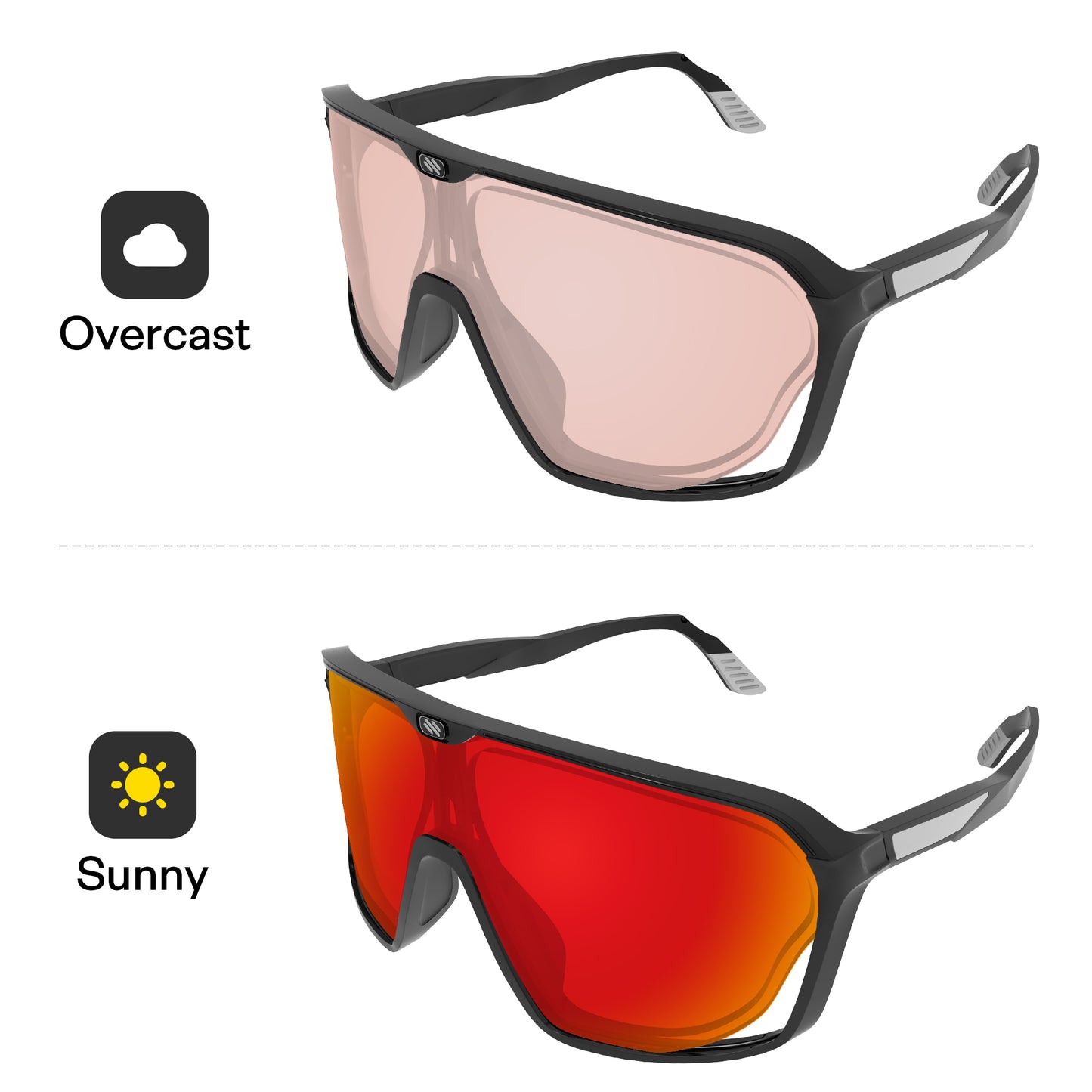 Performance Fire Red MirrorX™ Photochromic