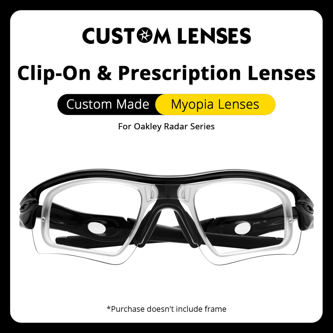 Custom Insert Clip-On & Prescription Lenses for Oakley Radar Sunglasses