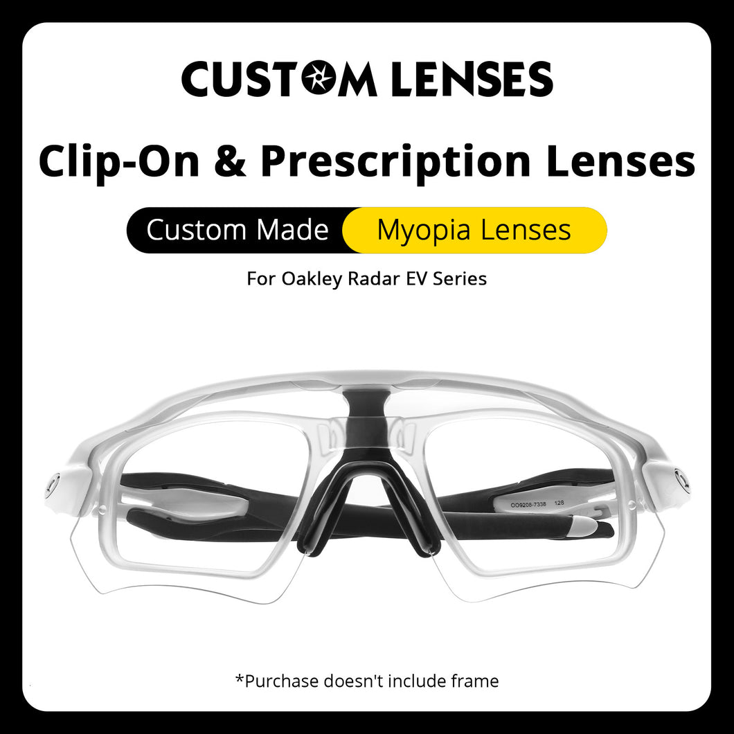 Custom Insert Clip-On & Prescription Lenses for Oakley Radar EV Sunglasses