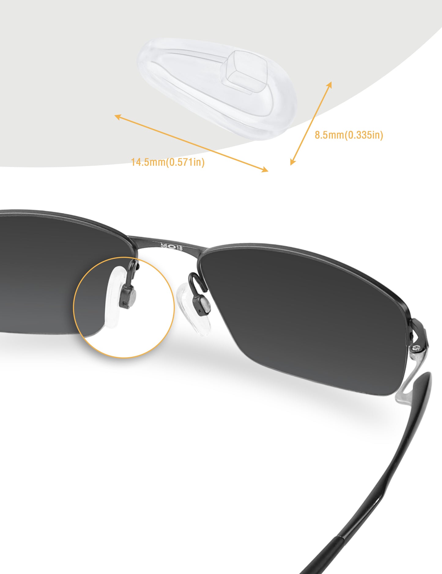 Replacement Nose Pads for Oakley Contrail OO4147