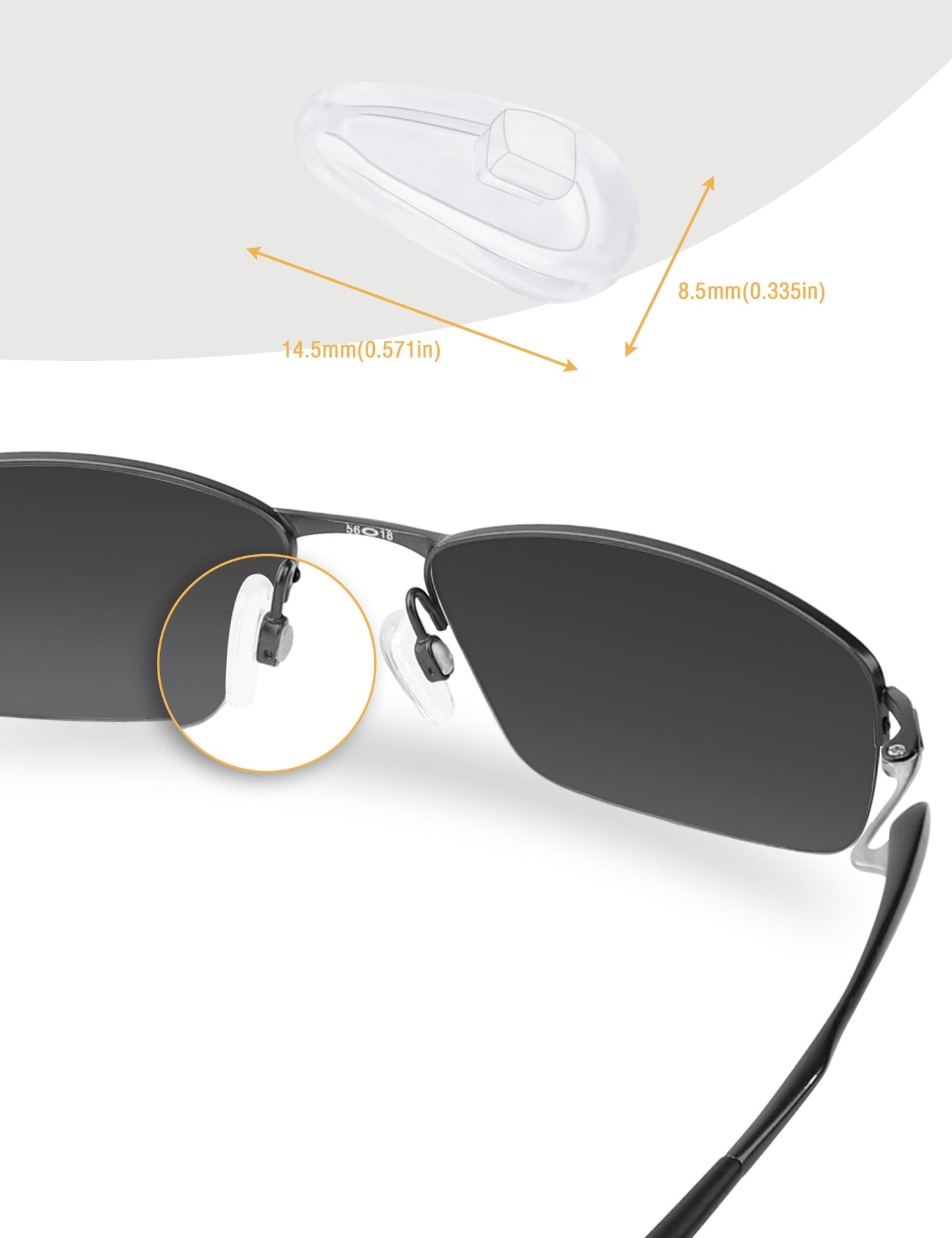 Replacement Nose Pads for Oakley Extender OX3249