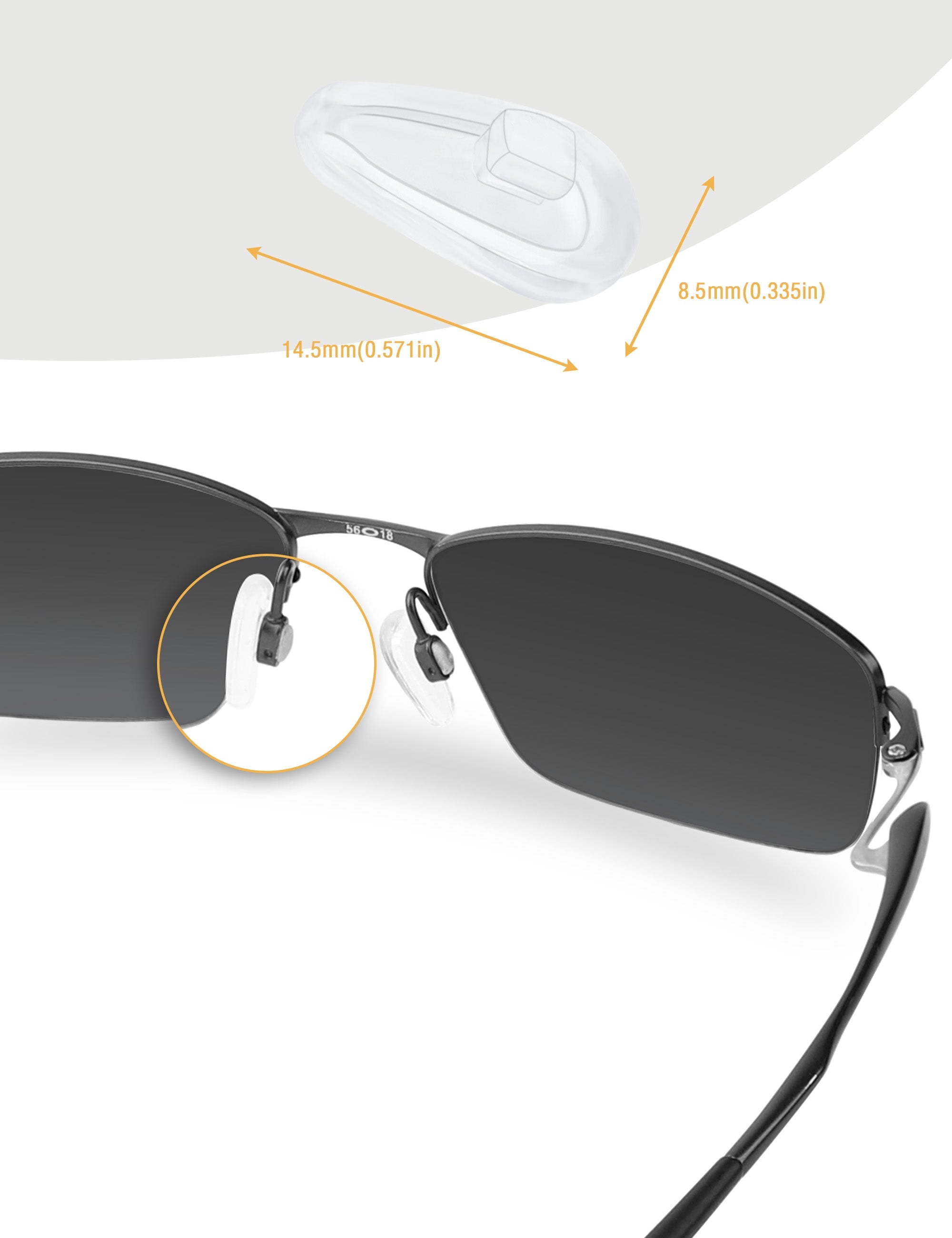 Custom Replacement Nose Pads for Oakley Socket 5.5 OX3218 – Custom