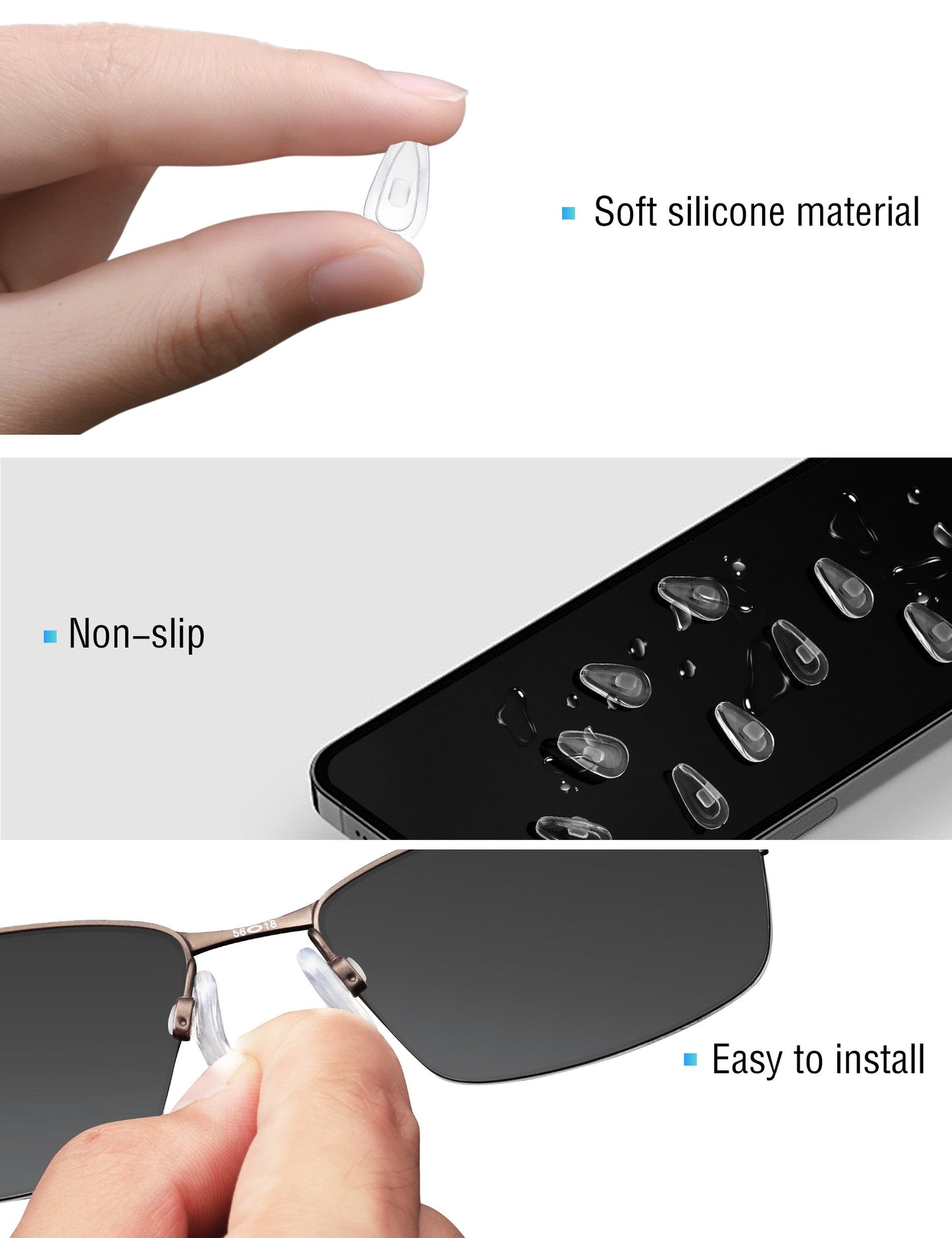 Replacement Nose Pads for Burberry BE2368F