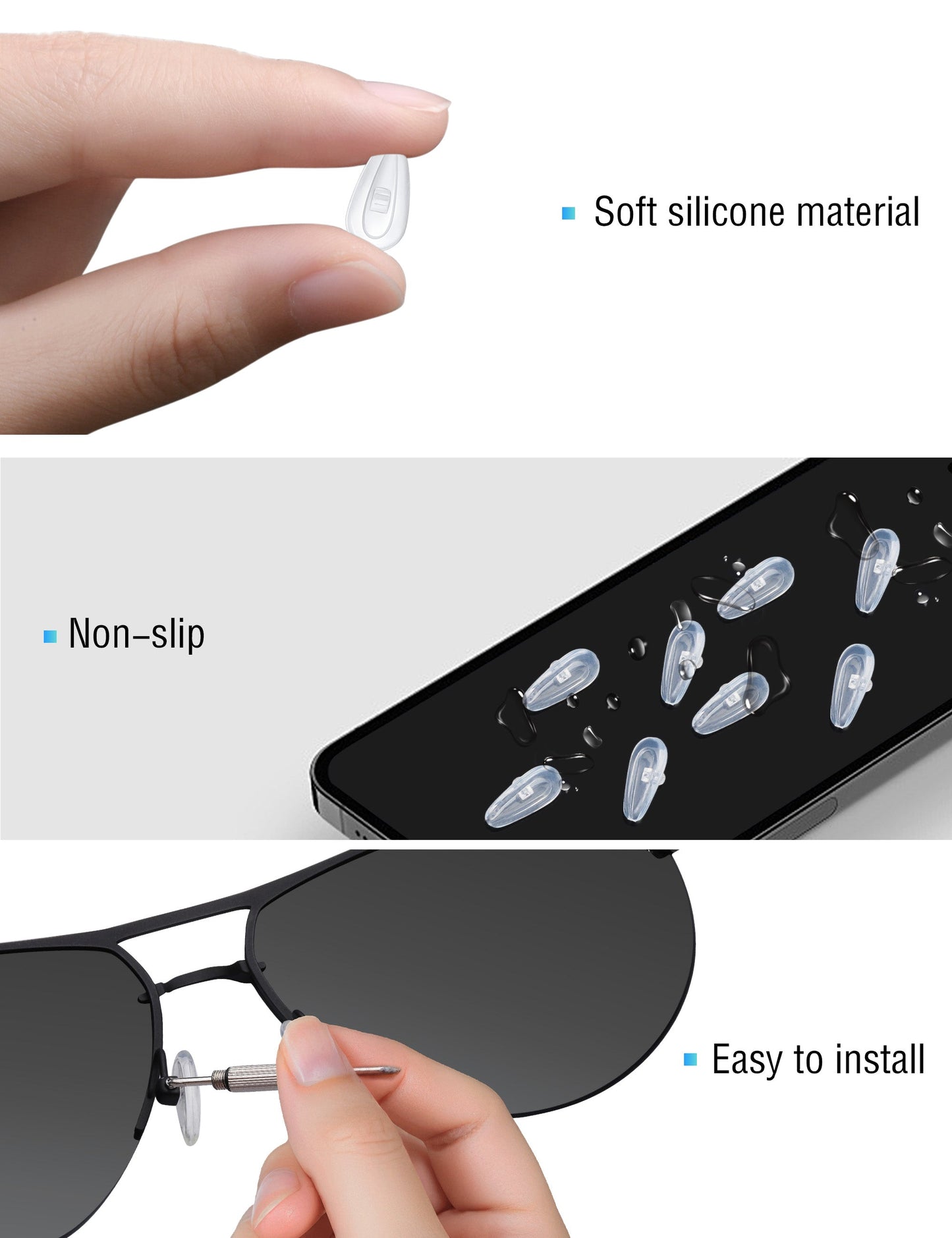 Replacement Nose Pads for Maui Jim Compass MJ714