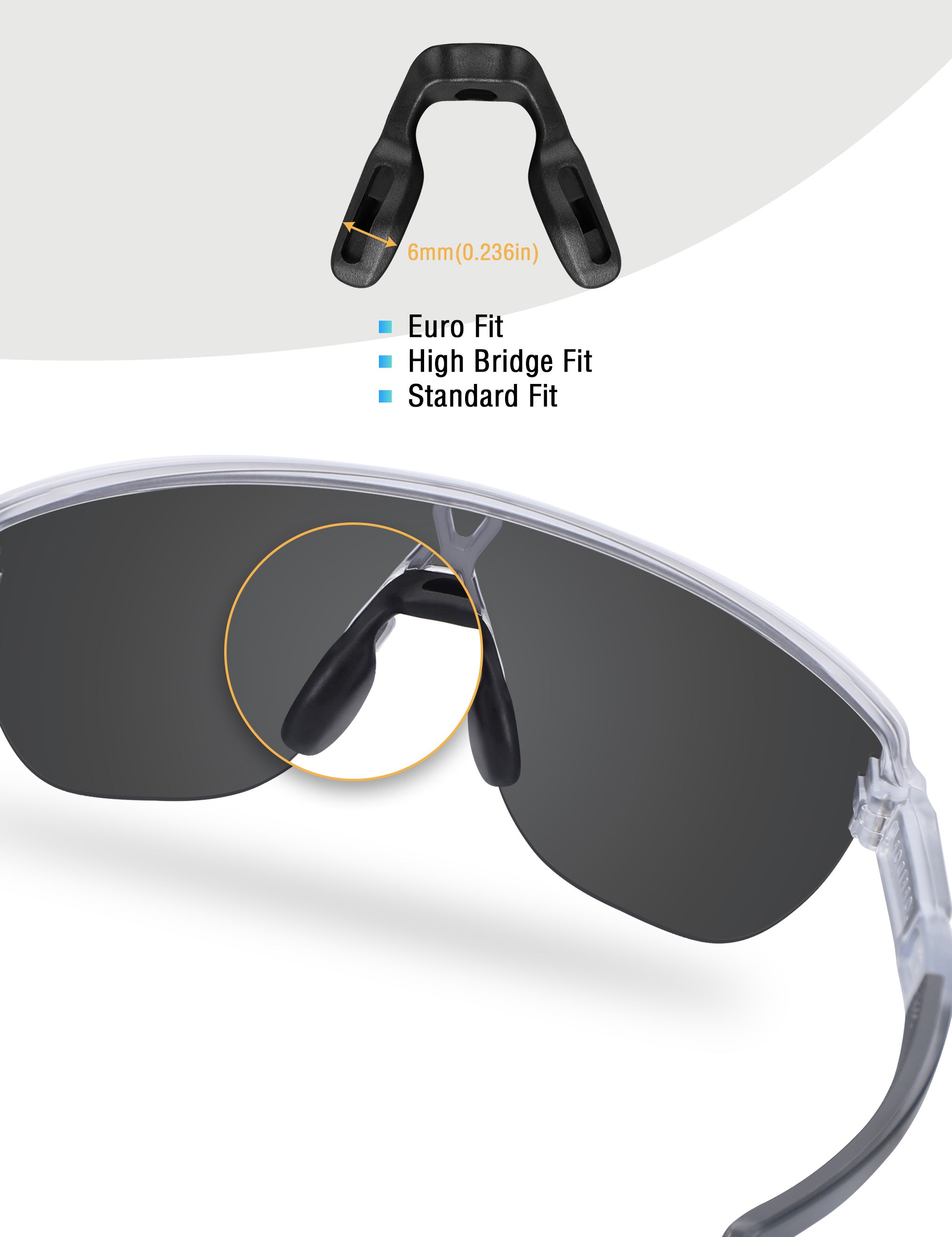 クリアネオ Custom Nose Piece for Oakley Corridor Asian Fit OO9248A Sunglasses
