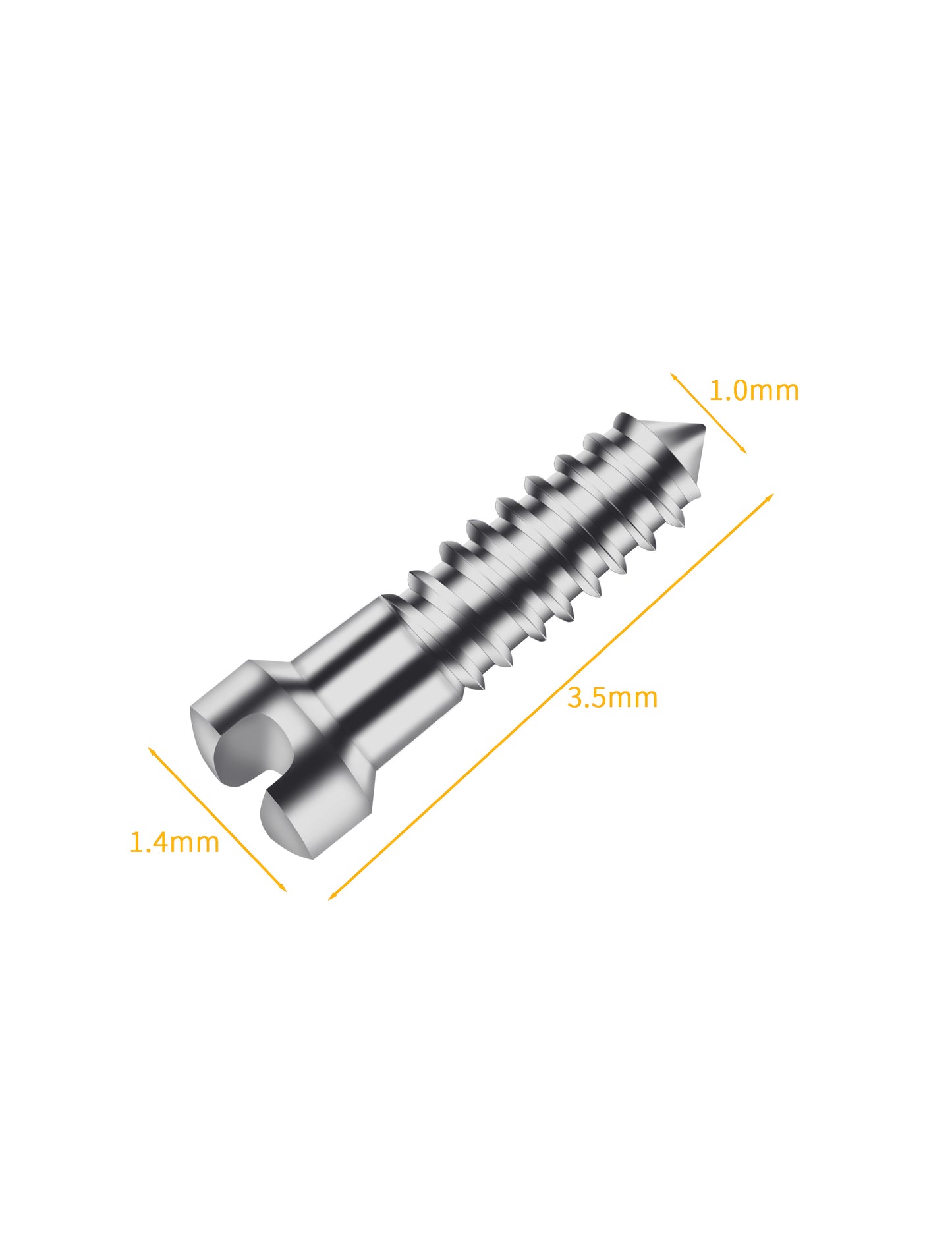 Silver-Flat Slotted-1.4x1.0x3.5