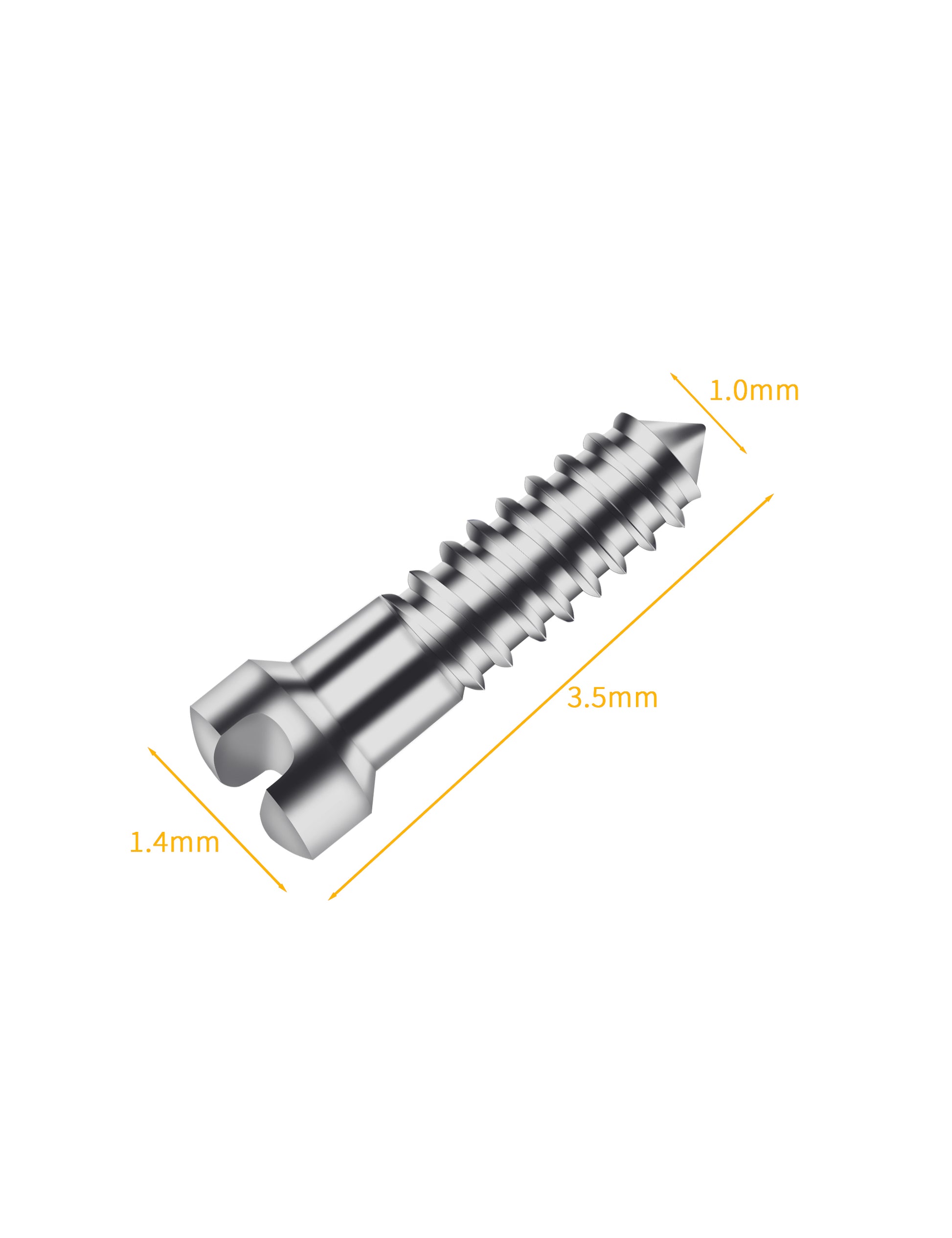Silver-Flat Slotted-1.4x1.0x3.5
